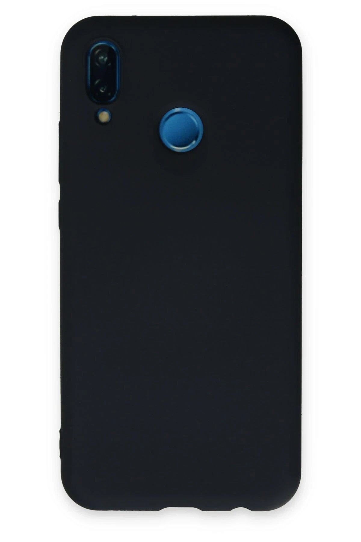 Huawei P20 Lite Kılıf Nano içi Kadife Silikon - Lacivert-(5796)