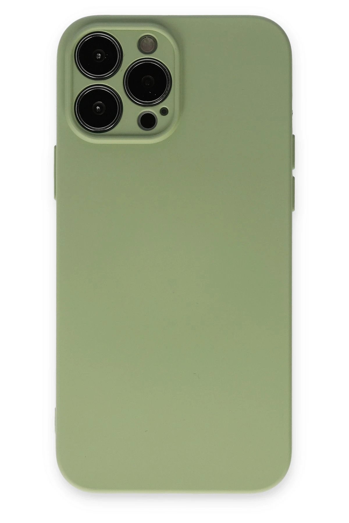 iPhone 13 Pro Kılıf Nano içi Kadife Silikon - Yeşil-(5796)