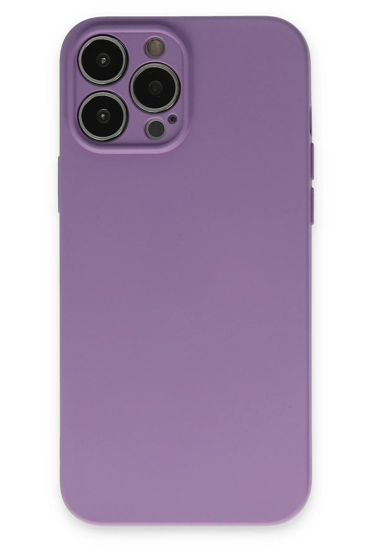 iPhone 13 Pro Kılıf Nano içi Kadife Silikon - Koyu Lila-(5796)