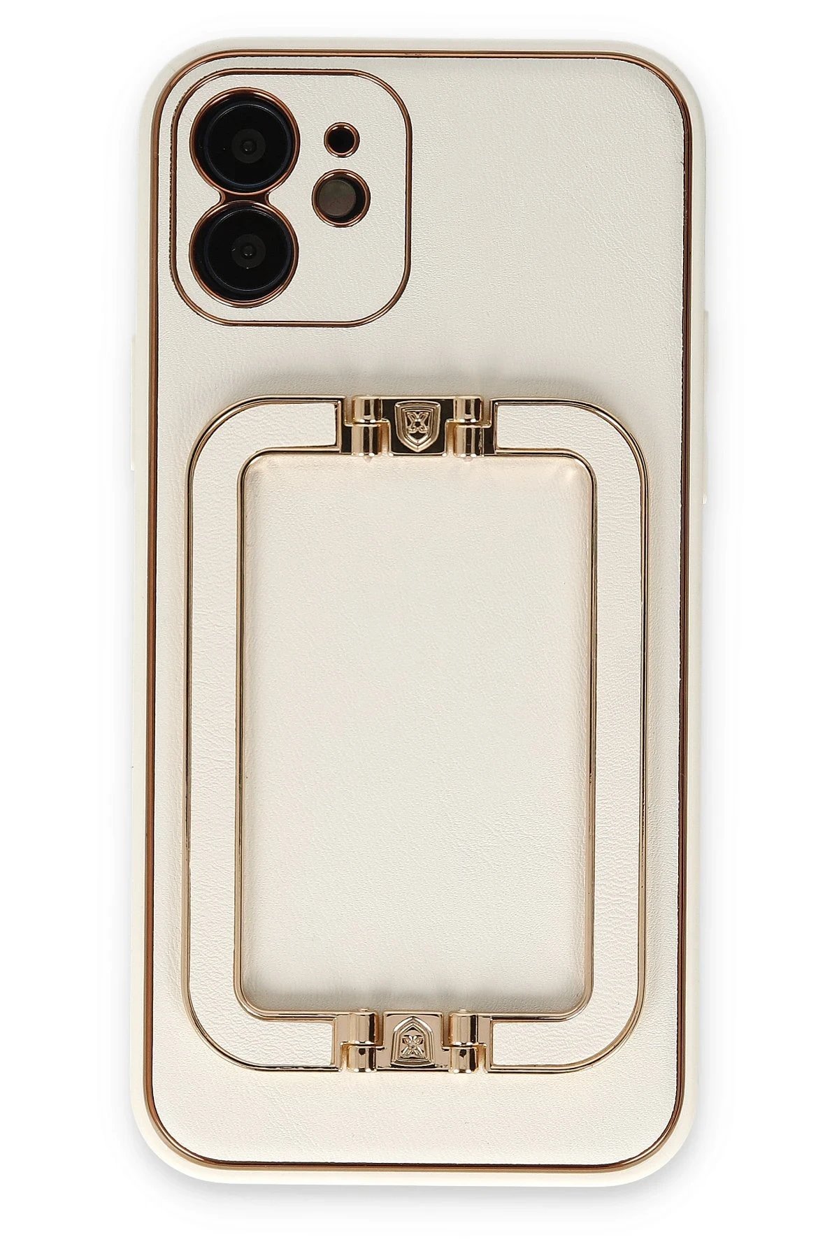 iPhone 12 Kılıf Coco Elit Kapak - Beyaz-(5796)