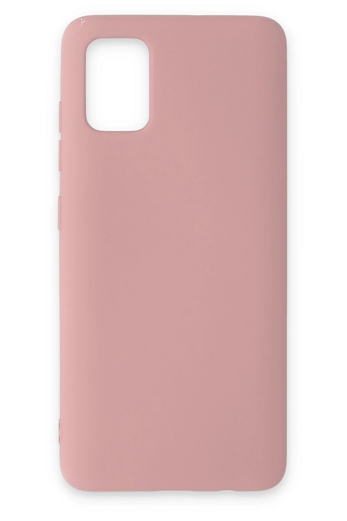 Samsung Galaxy A51 Kılıf Nano içi Kadife Silikon - Pudra-(5796)