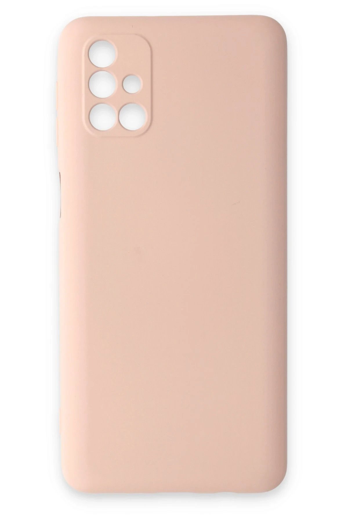 Samsung Galaxy M31S Kılıf Nano içi Kadife Silikon - Pudra-(5796)