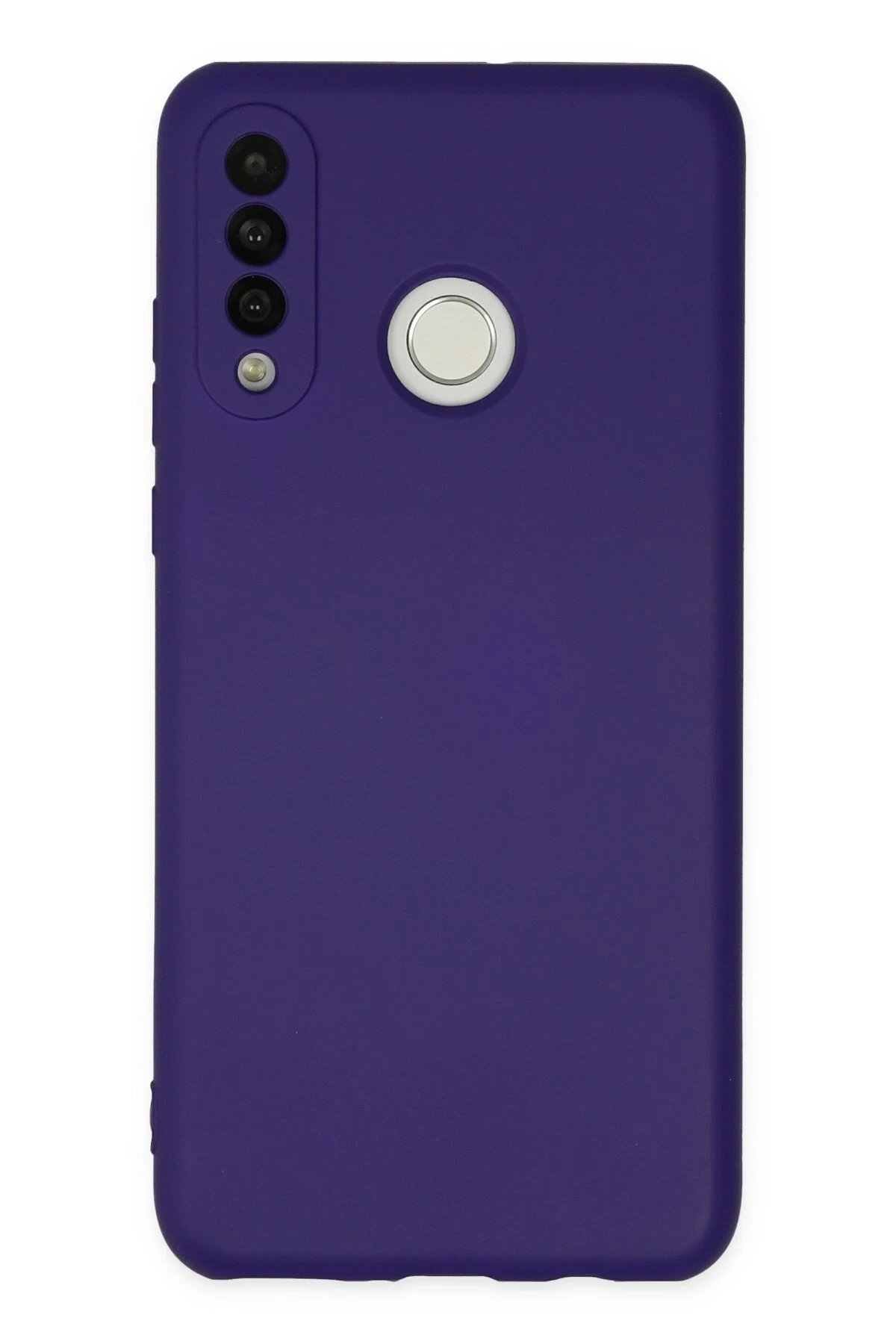 Huawei P30 Lite Kılıf Nano içi Kadife Silikon - Mor-(5796)