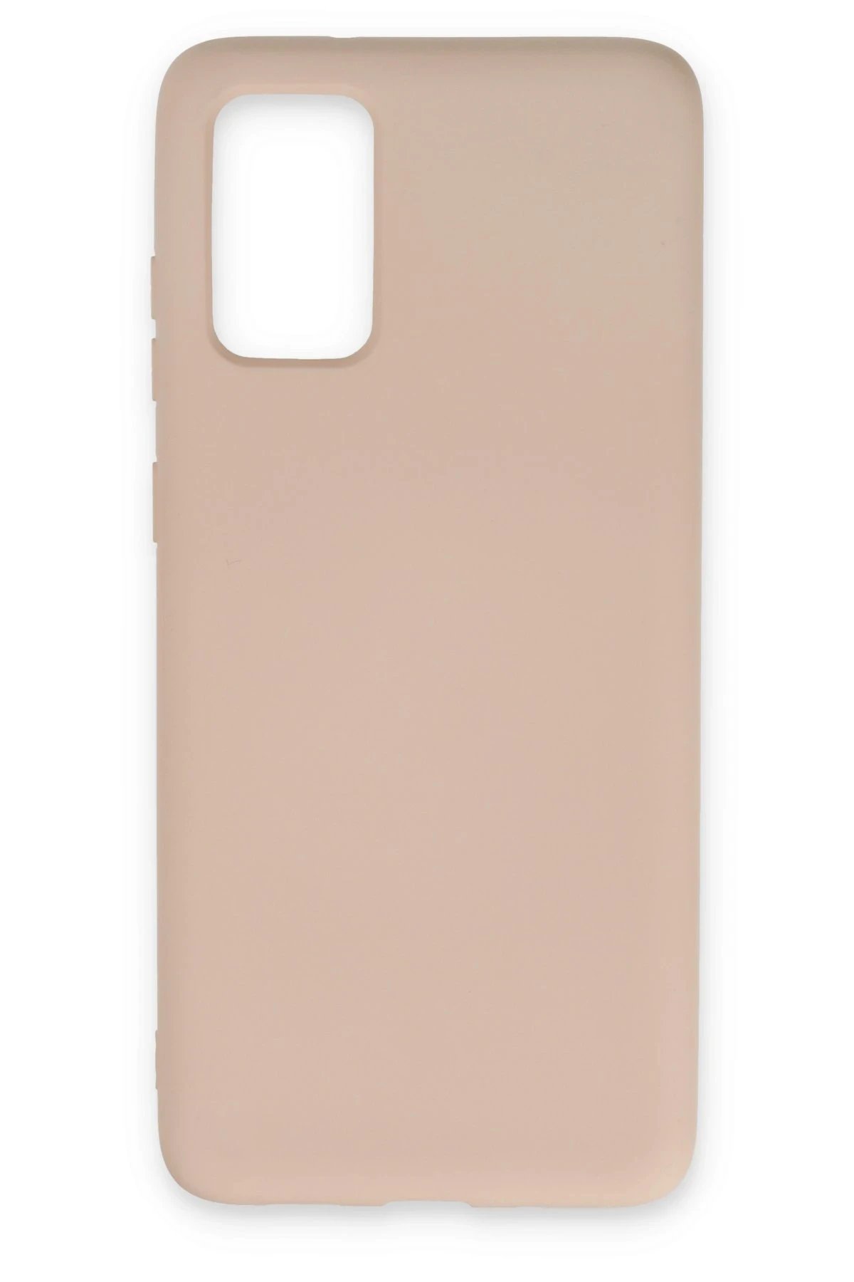 Samsung Galaxy S20 Plus Kılıf Nano içi Kadife Silikon - Pudra-(5796)