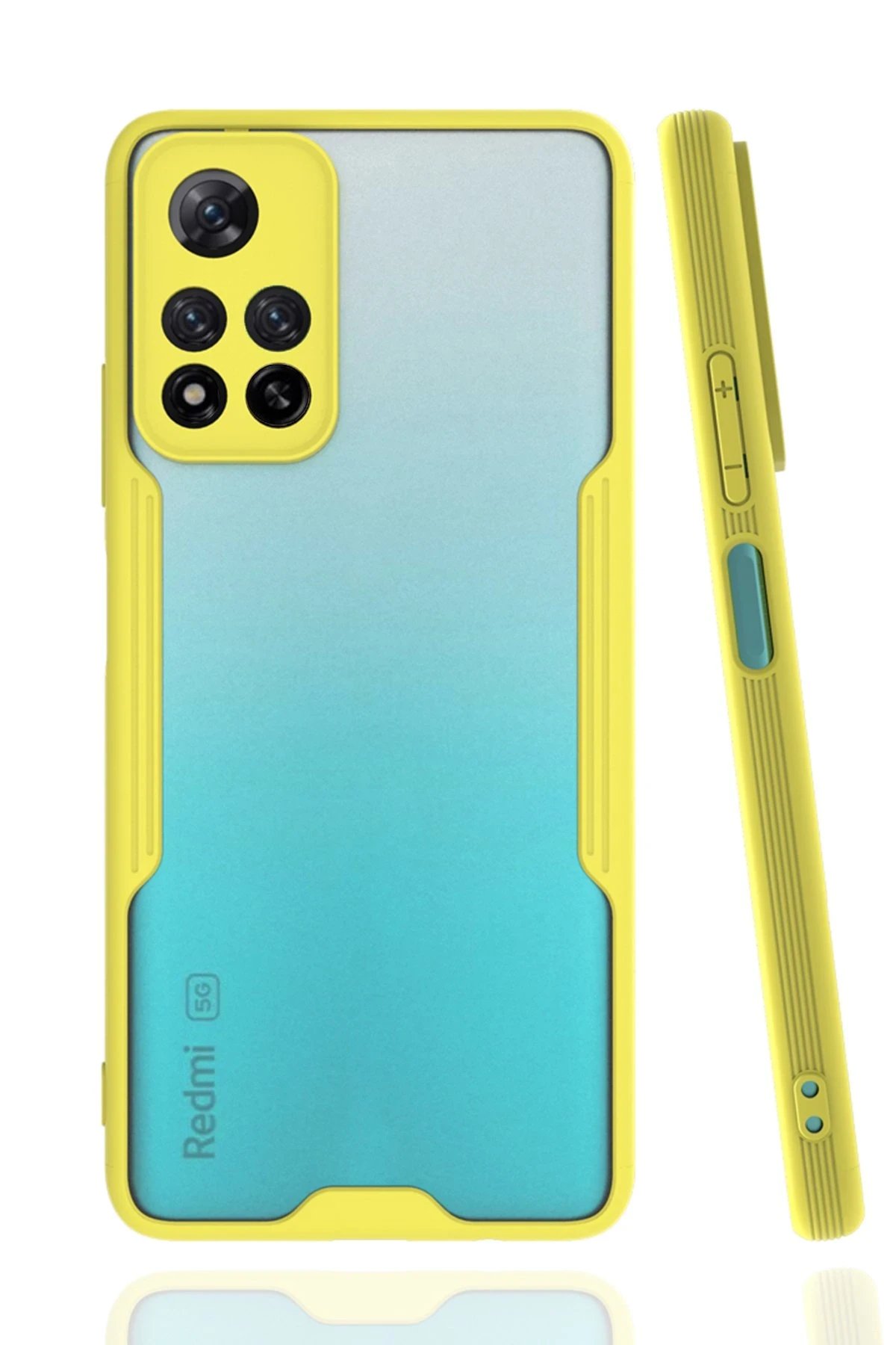 Xiaomi Redmi Note 11 Pro Plus 5G Kılıf Platin Silikon - Sarı-(5796)