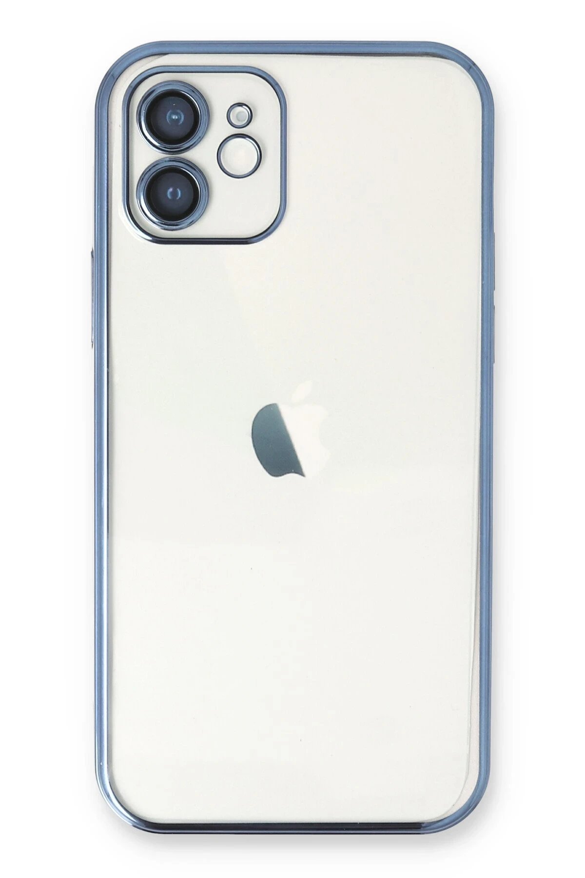 iPhone 11 Kılıf Lensli Silikon - Açık Mavi-(5796)