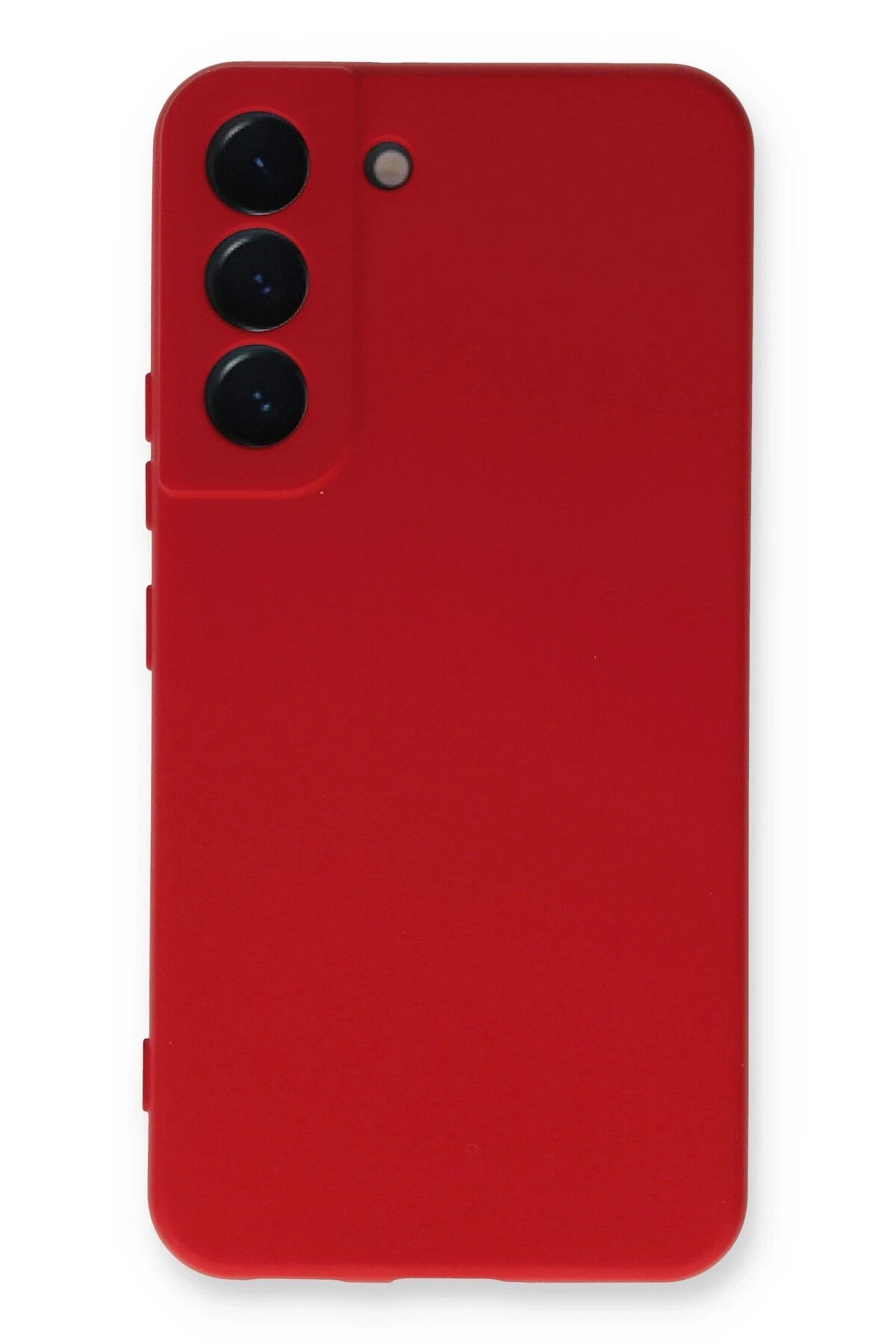 Samsung Galaxy S22 Plus Kılıf Nano içi Kadife Silikon - Kırmızı-(5796)