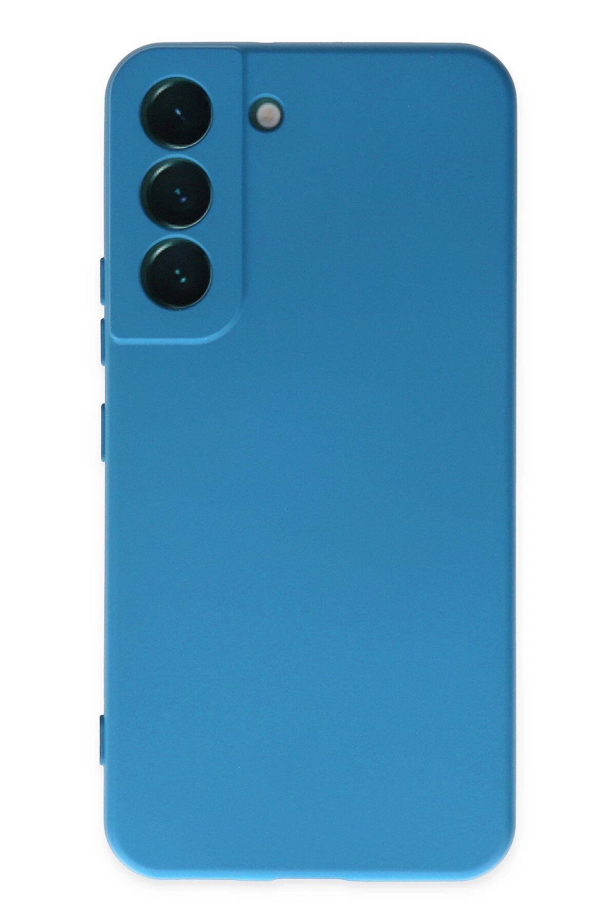 Samsung Galaxy S22 Plus Kılıf Nano içi Kadife Silikon - Mavi-(5796)