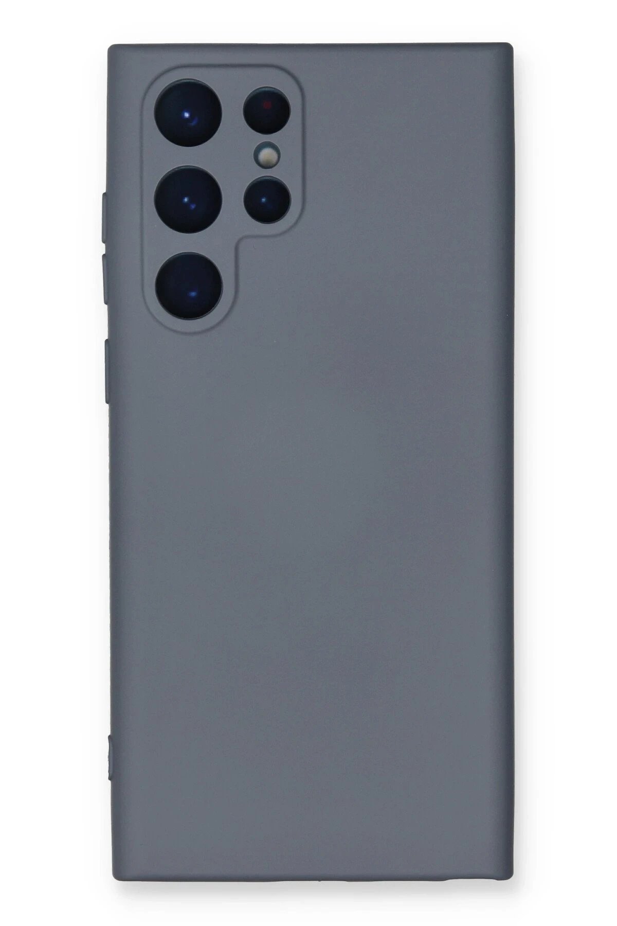 Samsung Galaxy S22 Ultra Kılıf Nano içi Kadife Silikon - Gri-(5796)