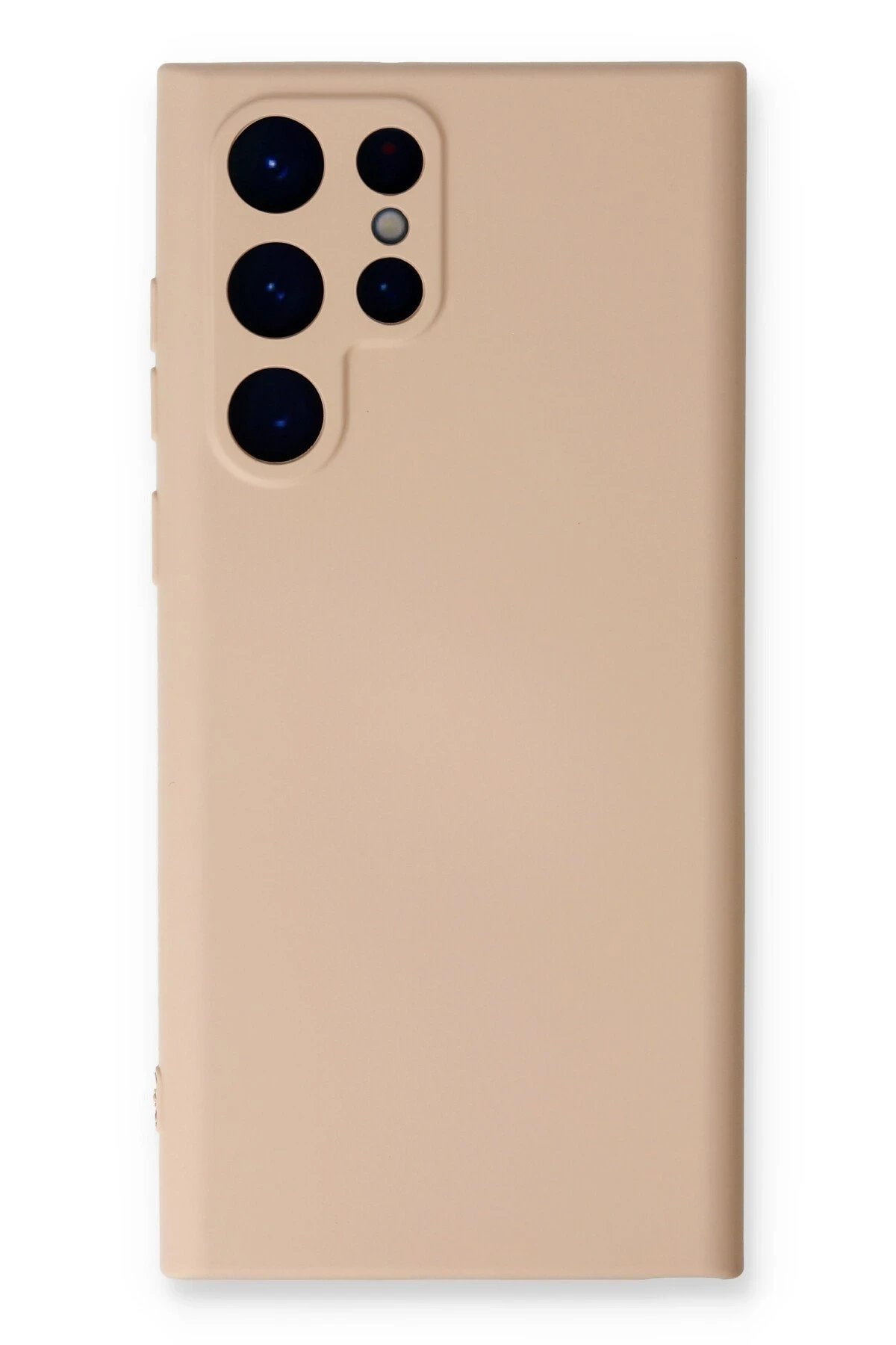 Samsung Galaxy S22 Ultra Kılıf Nano içi Kadife Silikon - Pudra-(5796)