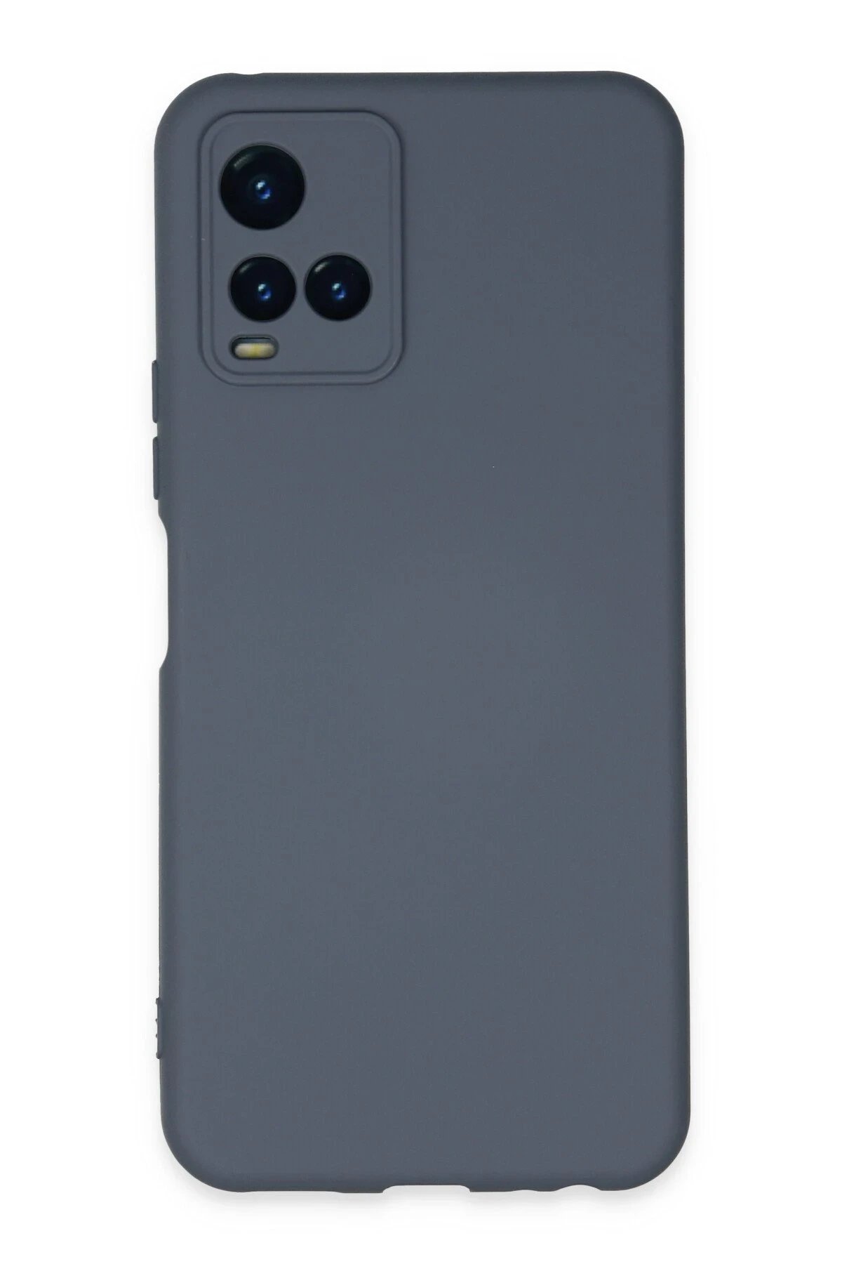 Vivo Y21S Kılıf Nano içi Kadife Silikon - Gri-(5796)