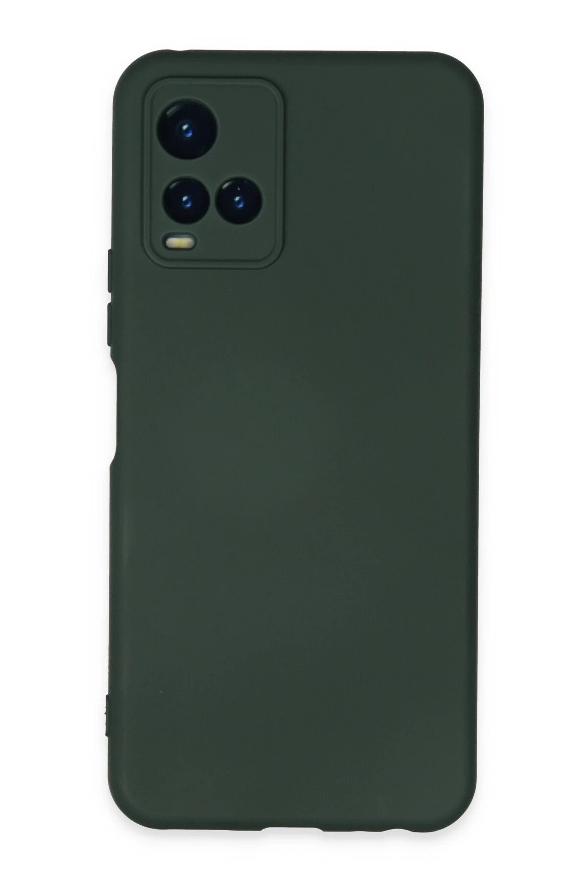 Vivo Y21S Kılıf Nano içi Kadife Silikon - Koyu Yeşil-(5796)