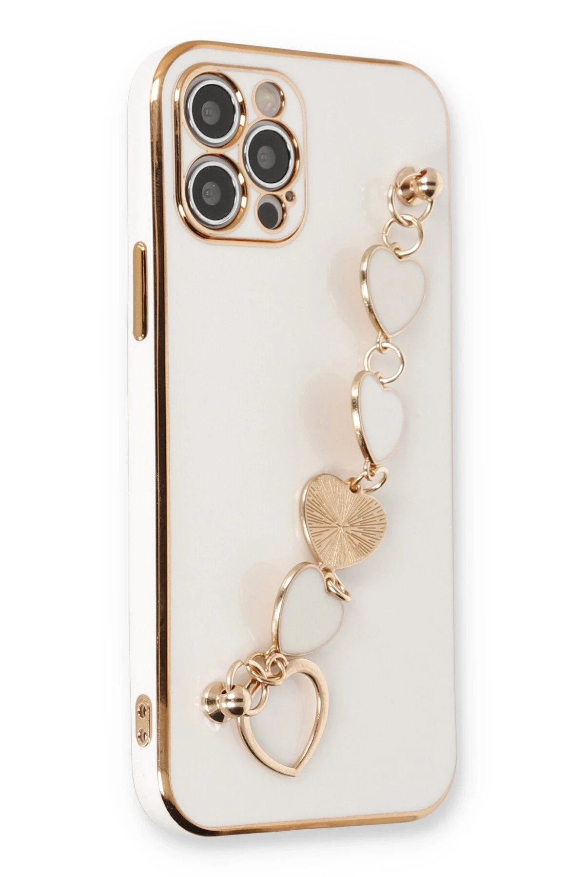 iPhone 12 Pro Kılıf Esila Silikon - Beyaz-(5796)