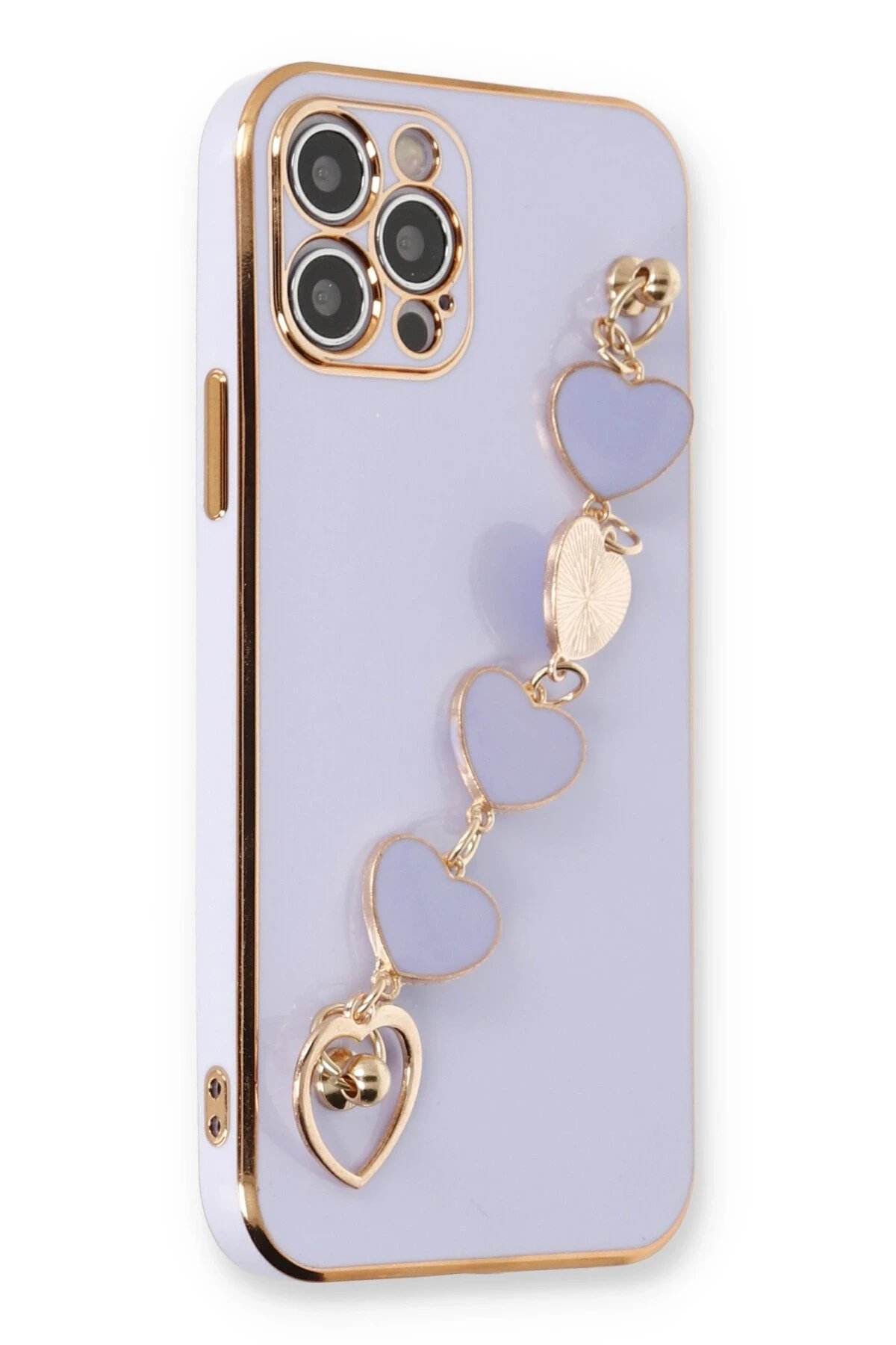 iPhone 12 Pro Kılıf Esila Silikon - Lila-(5796)