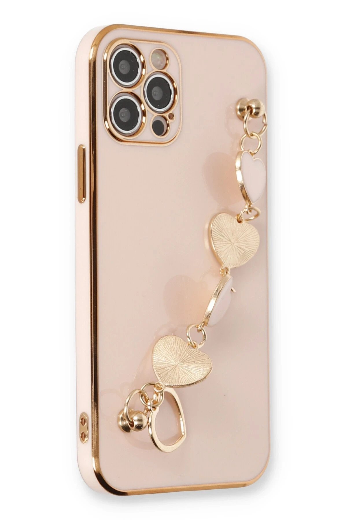 iPhone 12 Pro Max Kılıf Esila Silikon - Pudra-(5796)