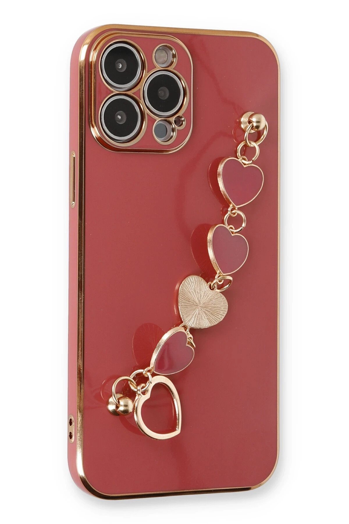 iPhone 13 Pro Kılıf Esila Silikon - Kırmızı-(5796)