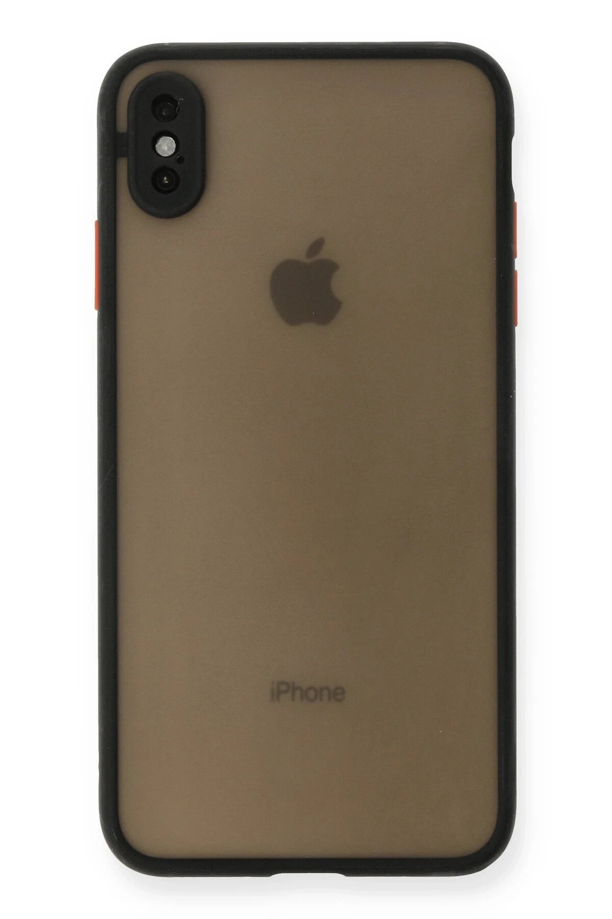 iPhone XS Max Kılıf Montreal Silikon Kapak - Siyah-(5796)