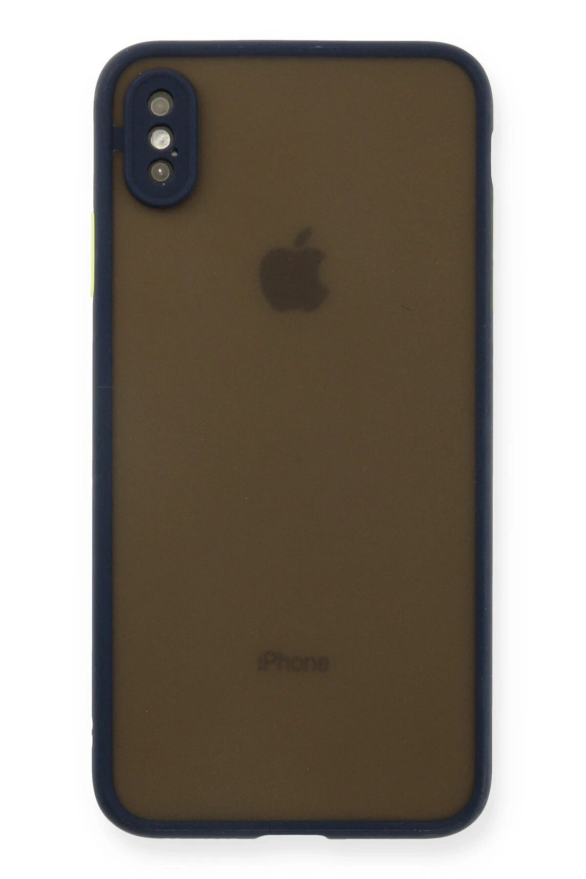 iPhone XS Max Kılıf Montreal Silikon Kapak - Lacivert-(5796)