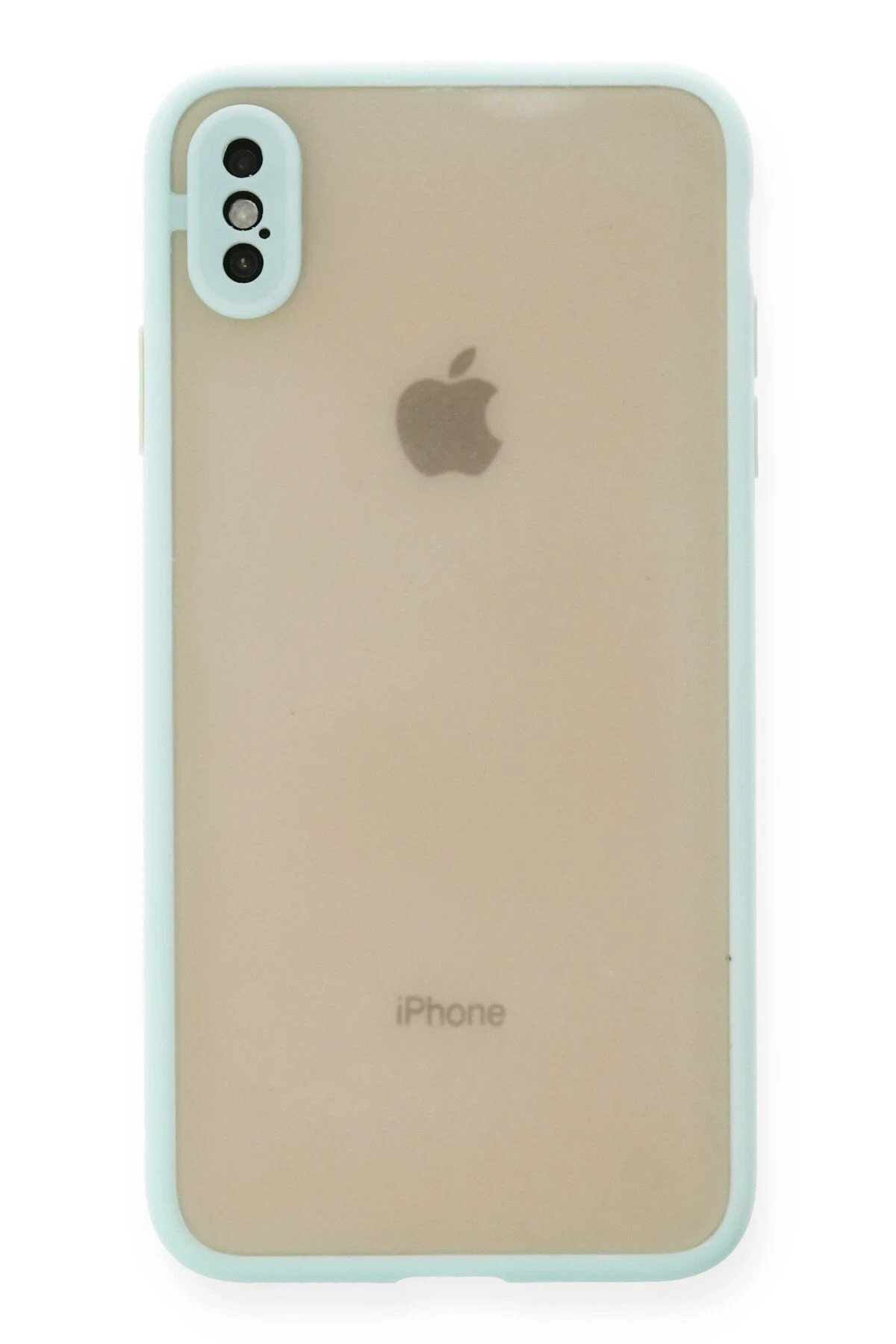 iPhone XS Max Kılıf Montreal Silikon Kapak - Turkuaz-(5796)
