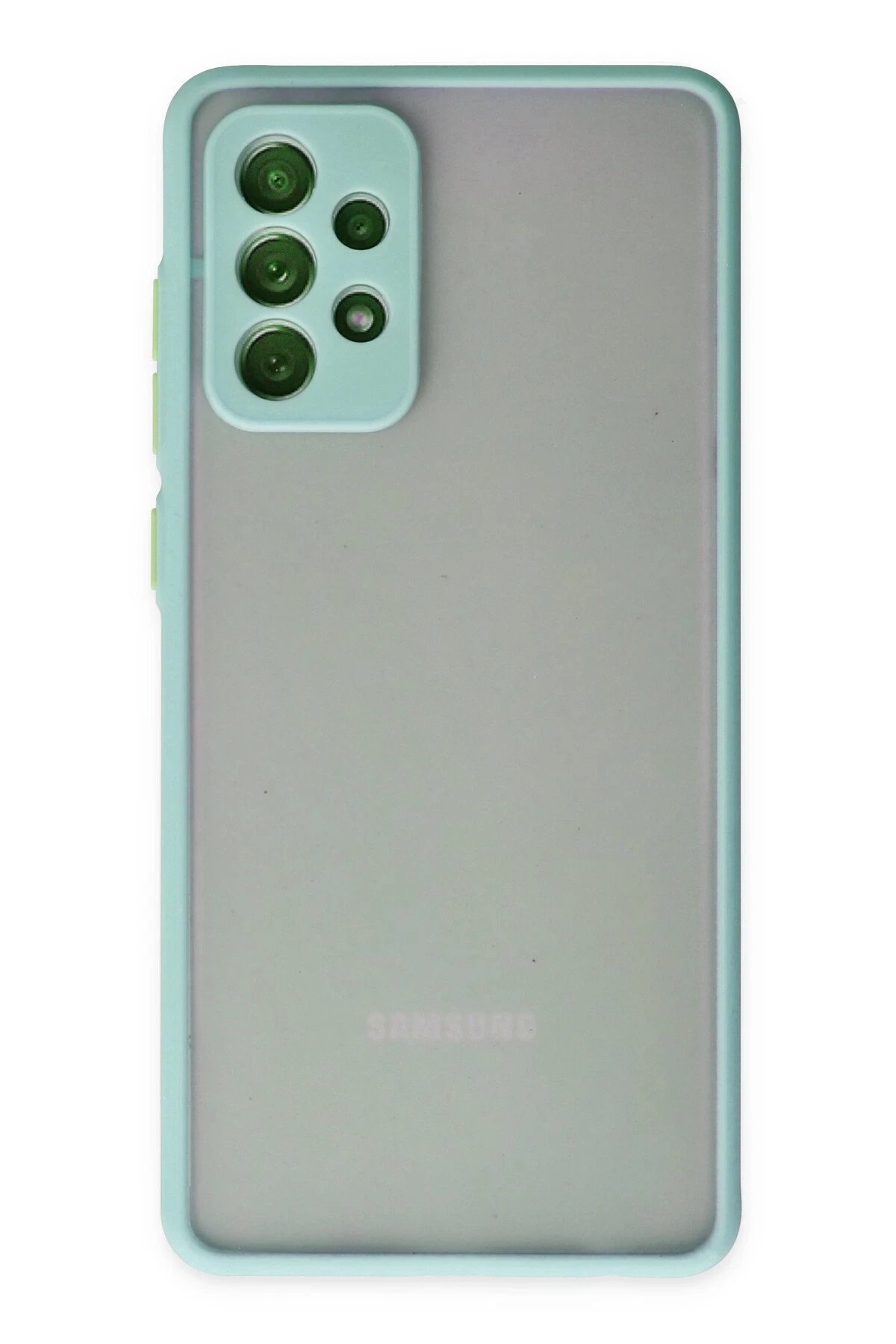 Samsung Galaxy A72 Kılıf Montreal Silikon Kapak - Turkuaz-(5796)
