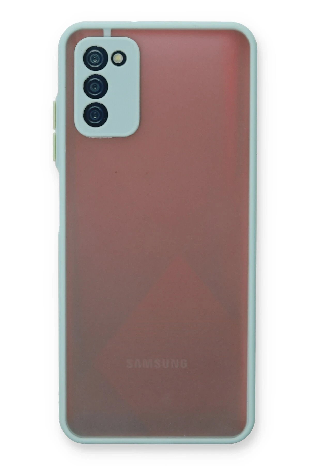 Samsung Galaxy A03S Kılıf Montreal Silikon Kapak - Turkuaz-(5796)