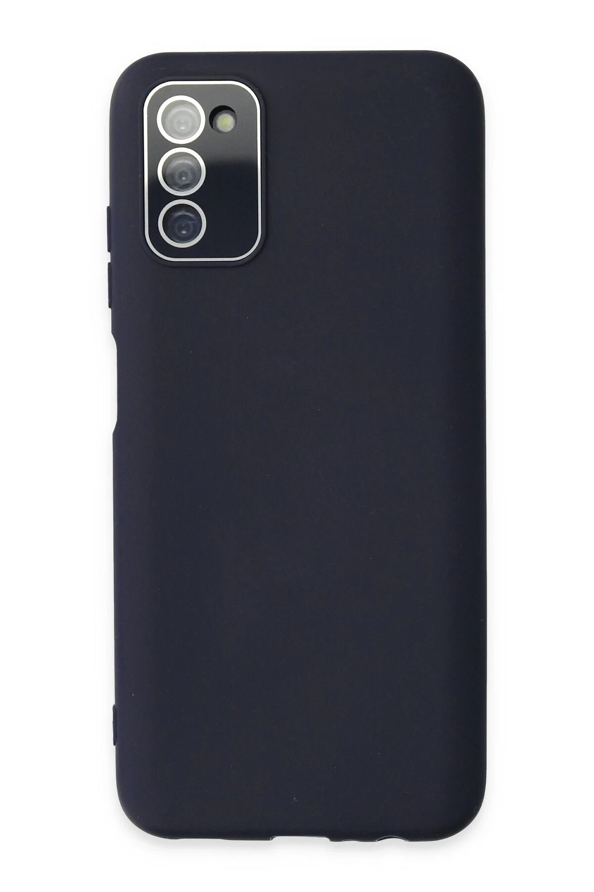 Samsung Galaxy A03S Kılıf Lansman Glass Kapak - Lacivert-(5796)