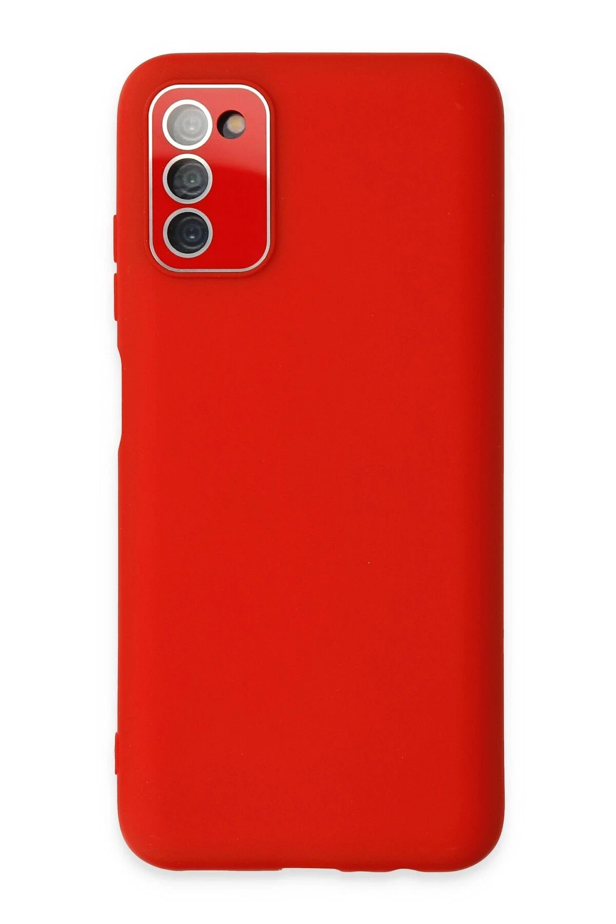Samsung Galaxy A03S Kılıf Lansman Glass Kapak - Kırmızı-(5796)