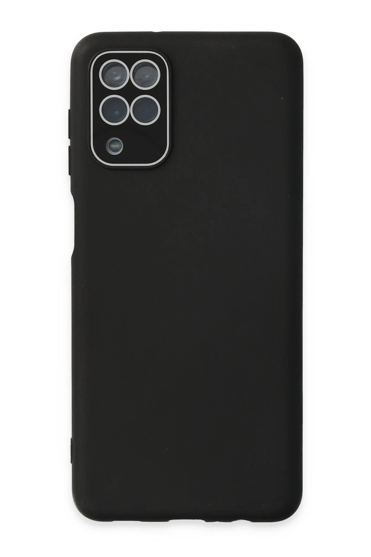 Samsung Galaxy A22 Kılıf Lansman Glass Kapak - Siyah-(5796)