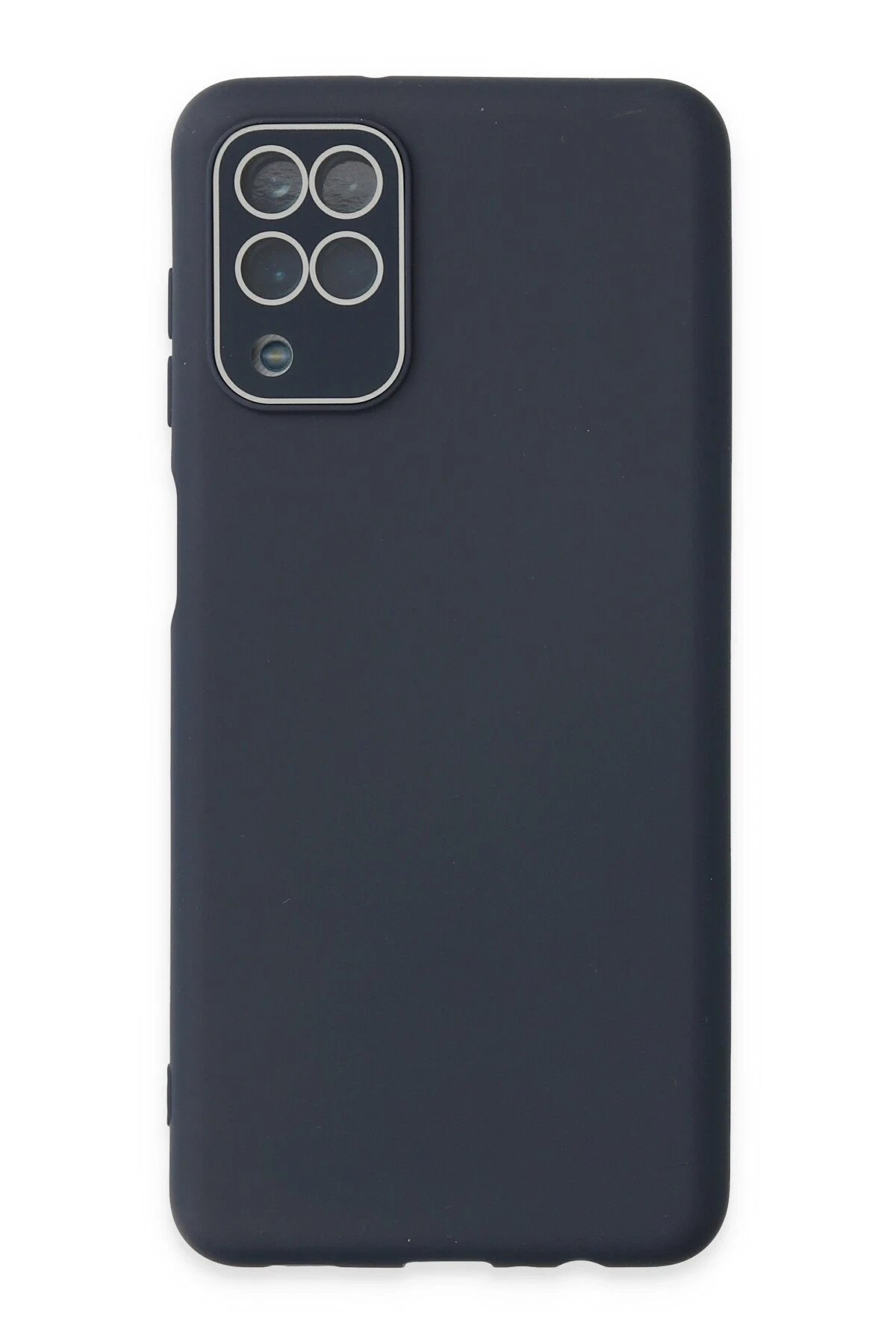 Samsung Galaxy A22 Kılıf Lansman Glass Kapak - Lacivert-(5796)