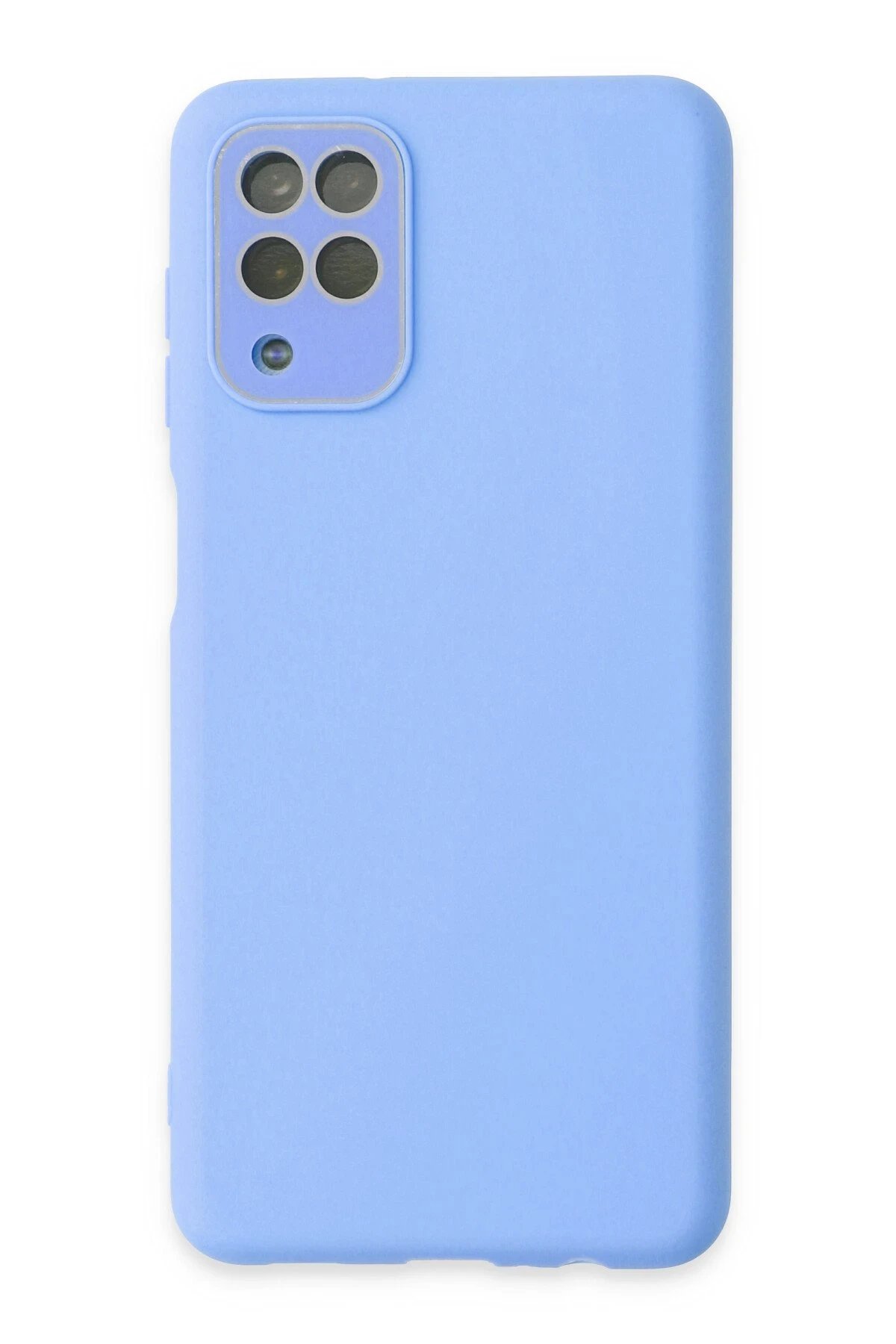 Samsung Galaxy A22 Kılıf Lansman Glass Kapak - Mavi-(5796)