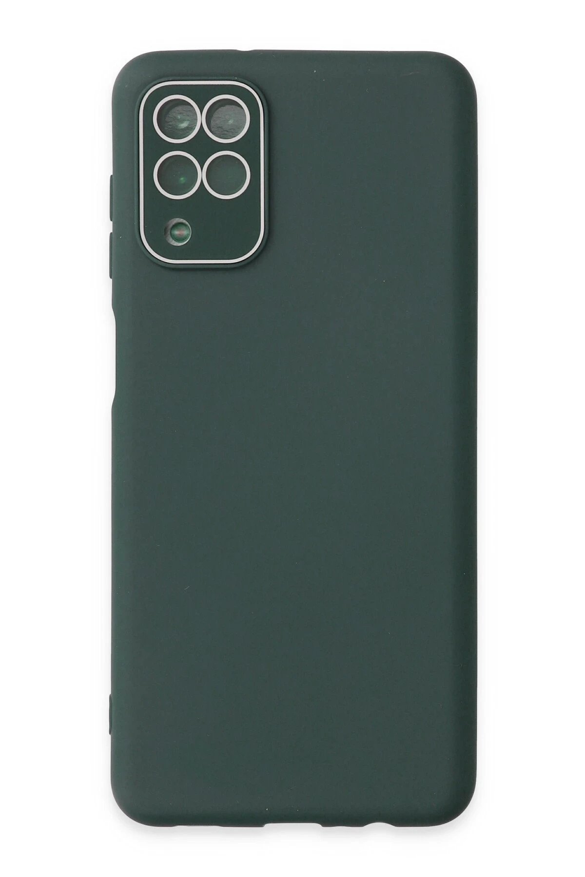 Samsung Galaxy A22 Kılıf Lansman Glass Kapak - Koyu Yeşil-(5796)