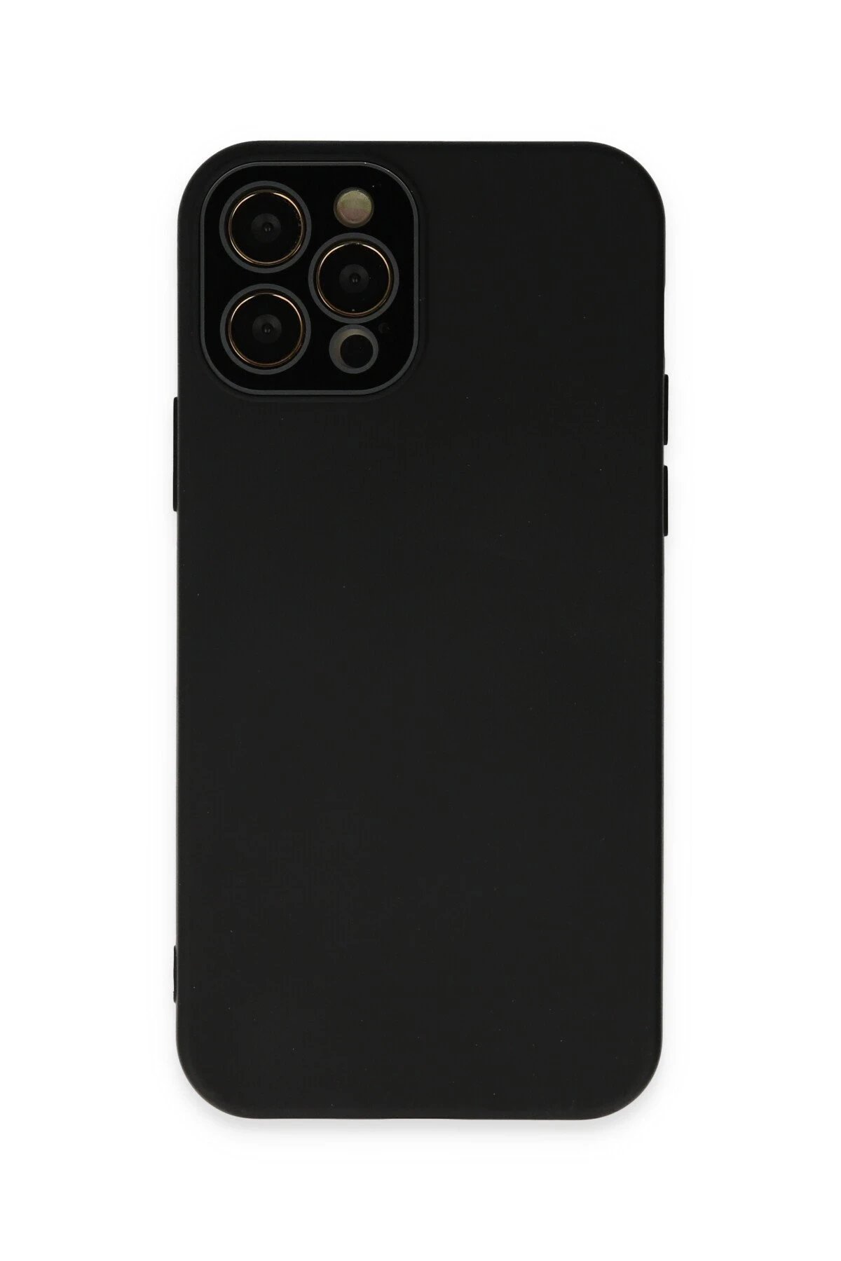 iPhone 12 Pro Kılıf Lansman Glass Kapak - Siyah-(5796)