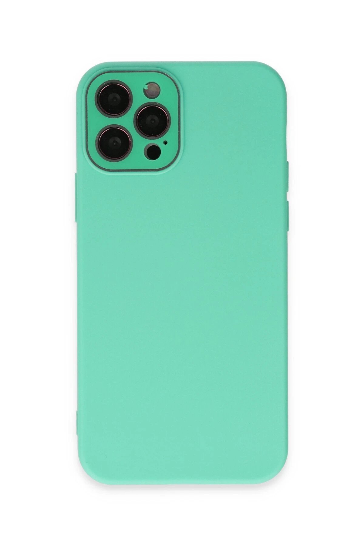 iPhone 12 Pro Kılıf Lansman Glass Kapak - Turkuaz-(5796)