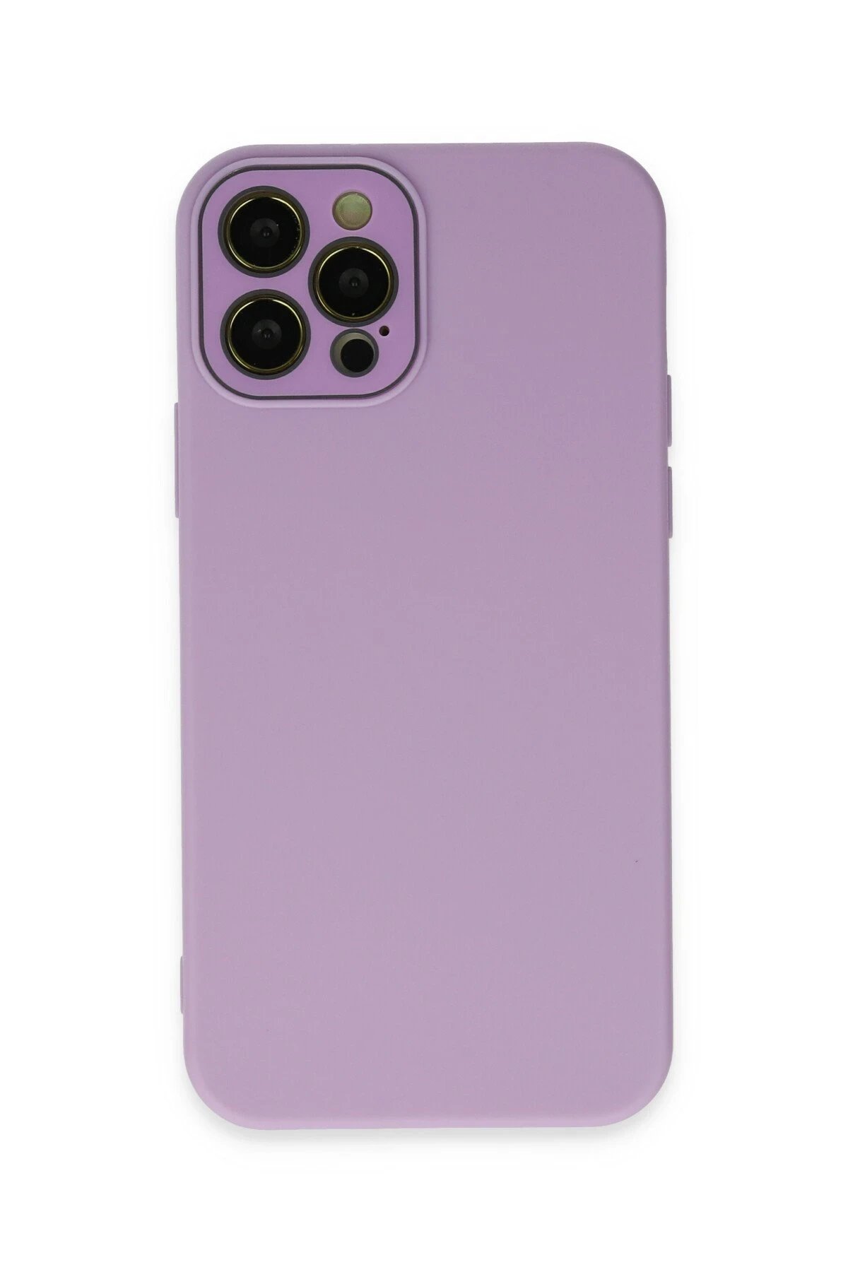 iPhone 12 Pro Max Kılıf Lansman Glass Kapak - Lila-(5796)