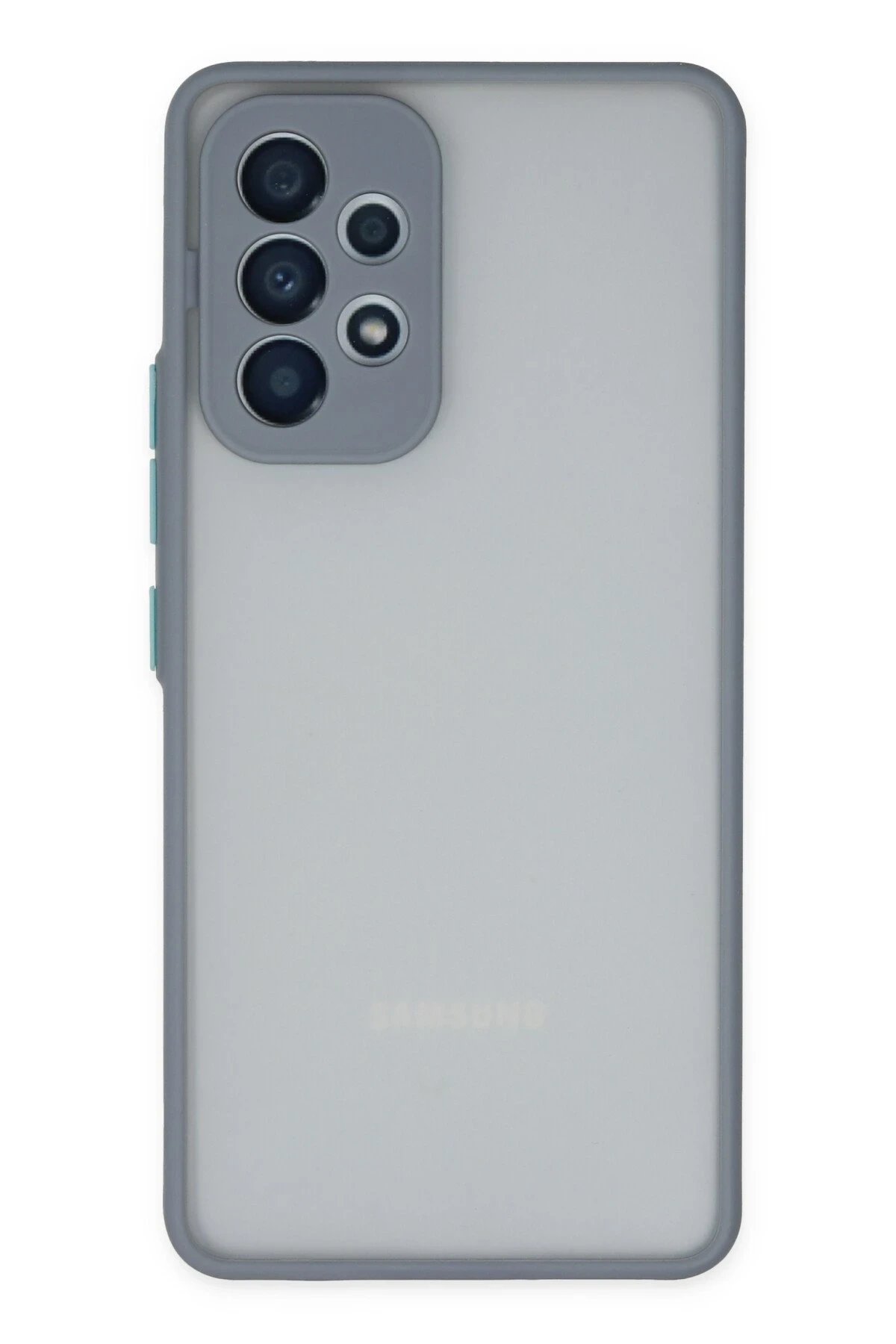 Samsung Galaxy A53 5G Kılıf Montreal Silikon Kapak - Gri-(5796)