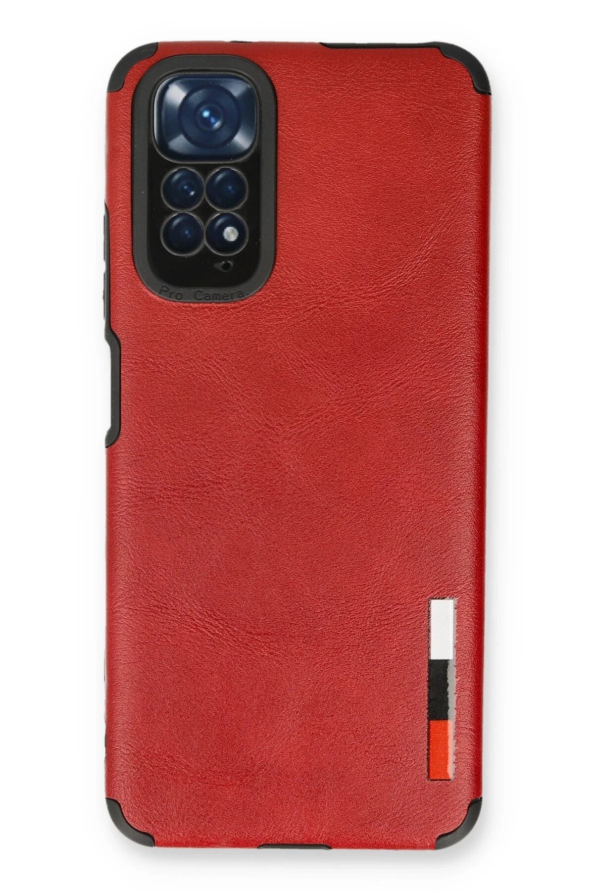 Xiaomi Redmi Note 11 Kılıf Loop Deri Silikon - Kırmızı-(5796)