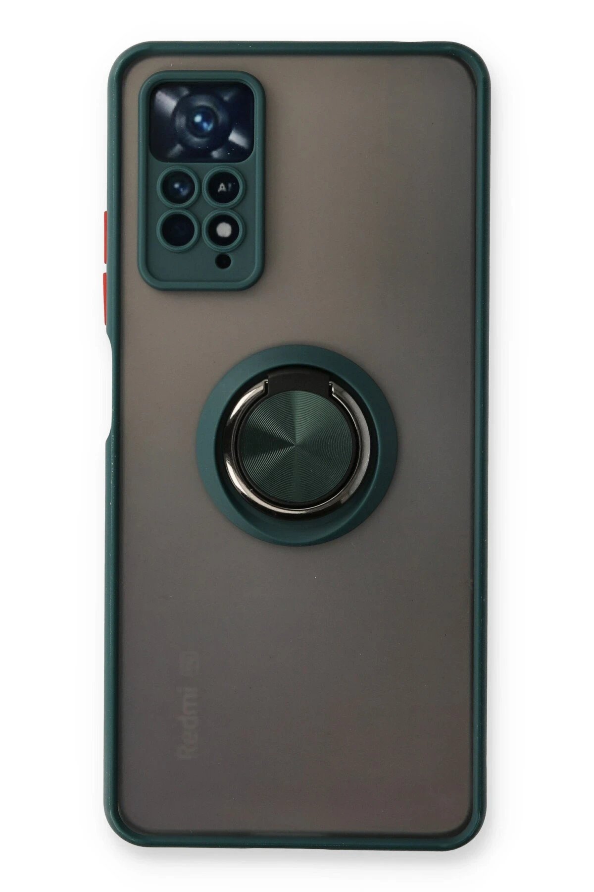 Xiaomi Redmi Note 11 Pro Kılıf Montreal Yüzüklü Silikon Kapak - Yeşil-(5796)