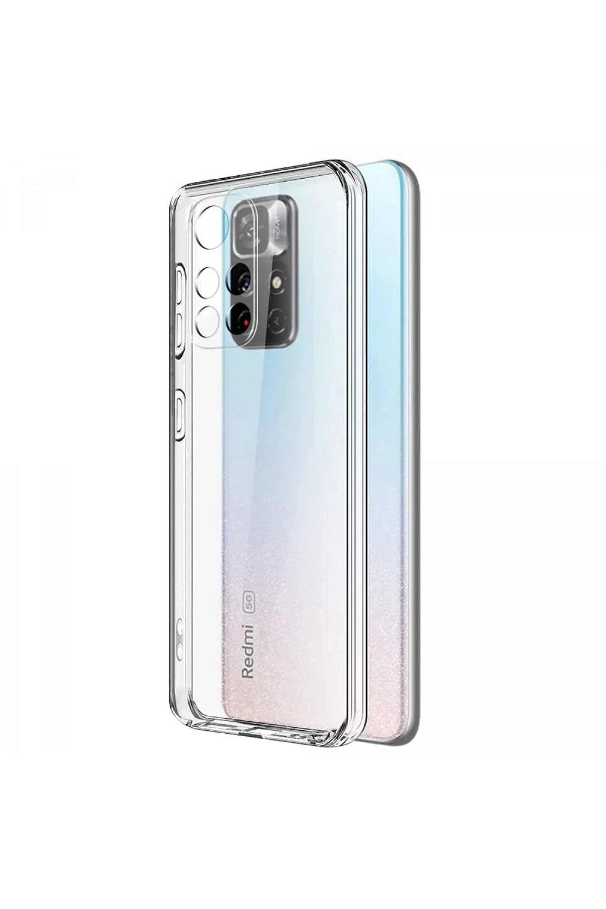 Xiaomi Redmi Note 11T Kılıf Lüx Şeffaf Silikon-(5796)