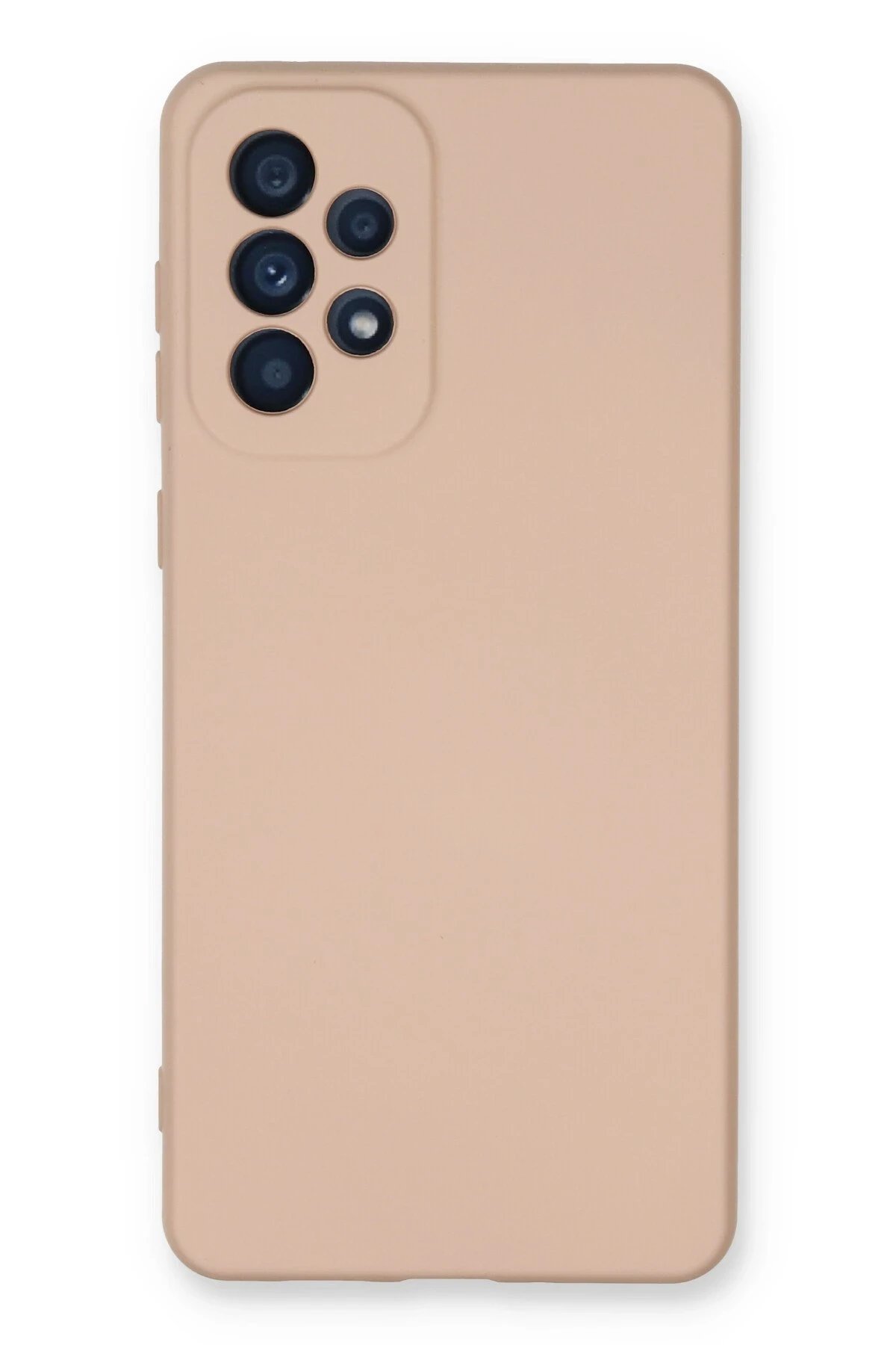 Samsung Galaxy A53 5G Kılıf Nano içi Kadife Silikon - Pudra-(5796)