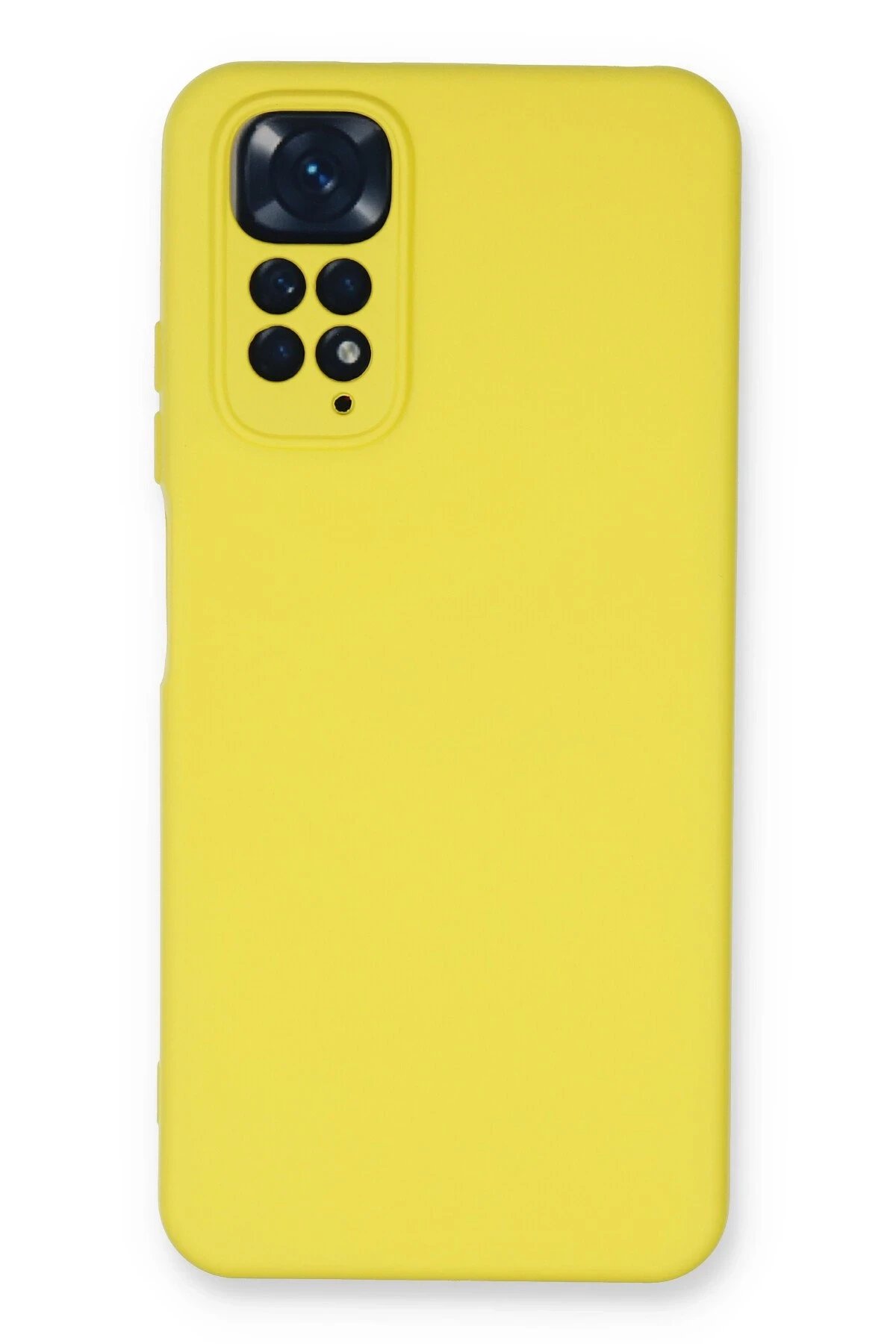 Xiaomi Redmi Note 11 Kılıf Nano içi Kadife Silikon - Sarı-(5796)