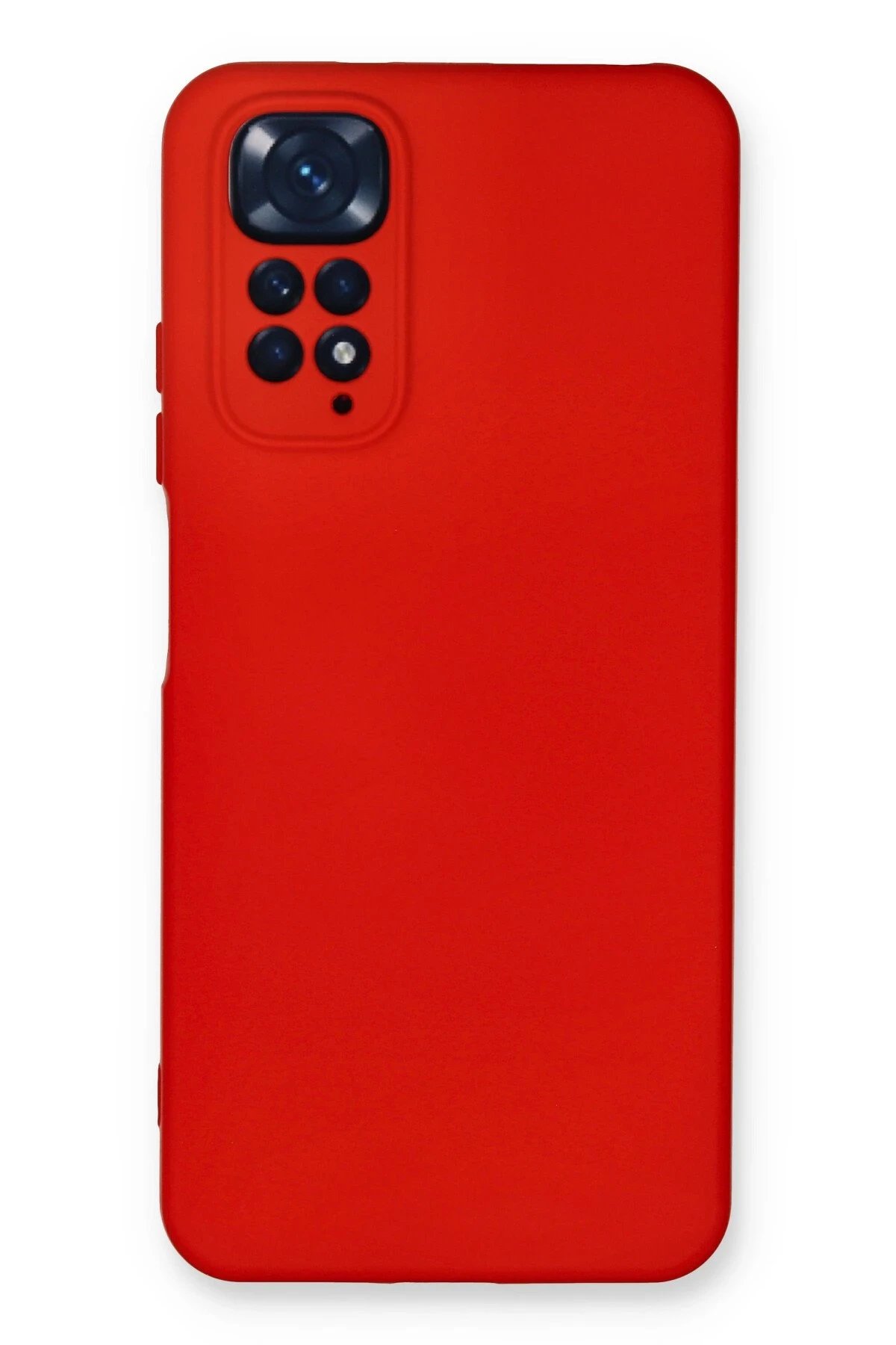 Xiaomi Redmi Note 11 Kılıf Nano içi Kadife Silikon - Kırmızı-(5796)