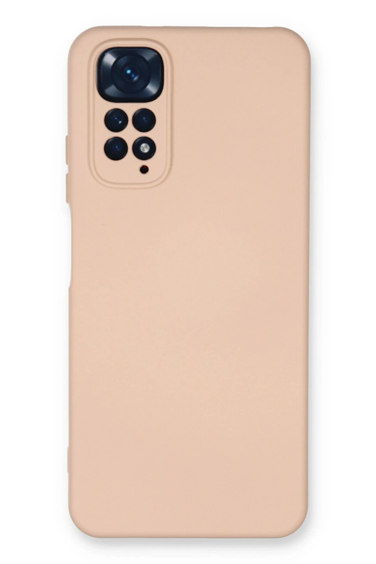 Xiaomi Redmi Note 11 Kılıf Nano içi Kadife Silikon - Pudra-(5796)