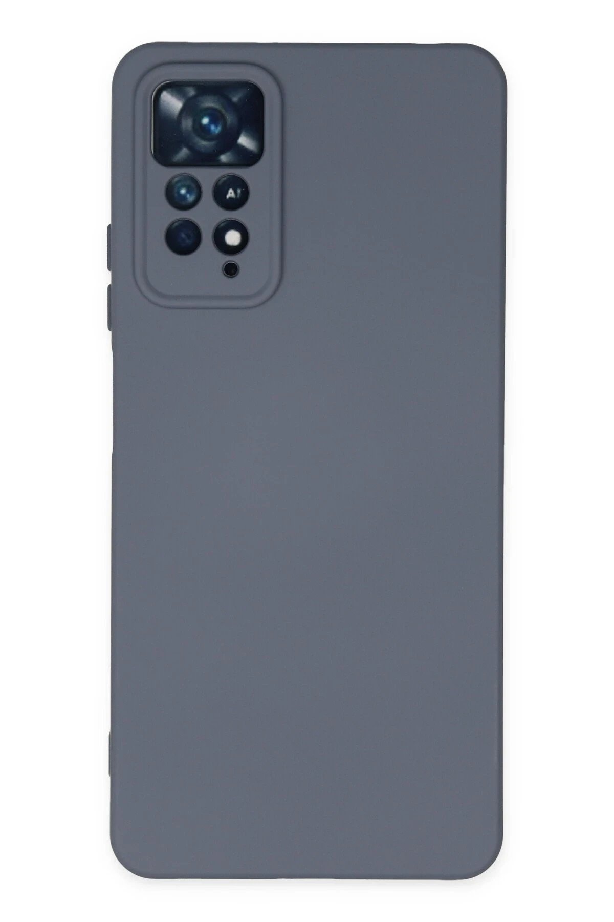 Xiaomi Redmi Note 11 Pro Kılıf Nano içi Kadife Silikon - Gri-(5796)