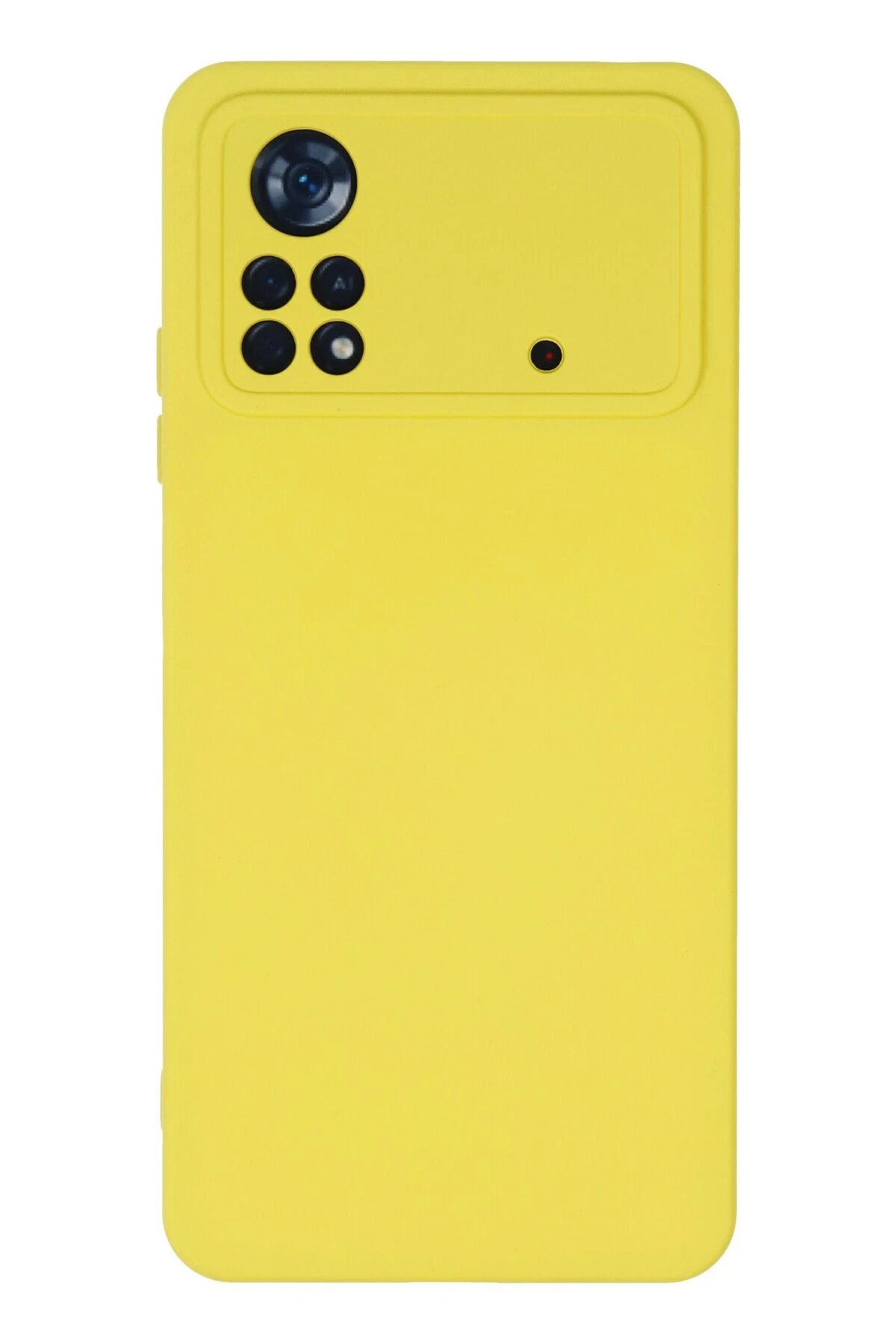 Xiaomi Poco X4 Pro 5G Kılıf Nano içi Kadife Silikon - Sarı-(5796)