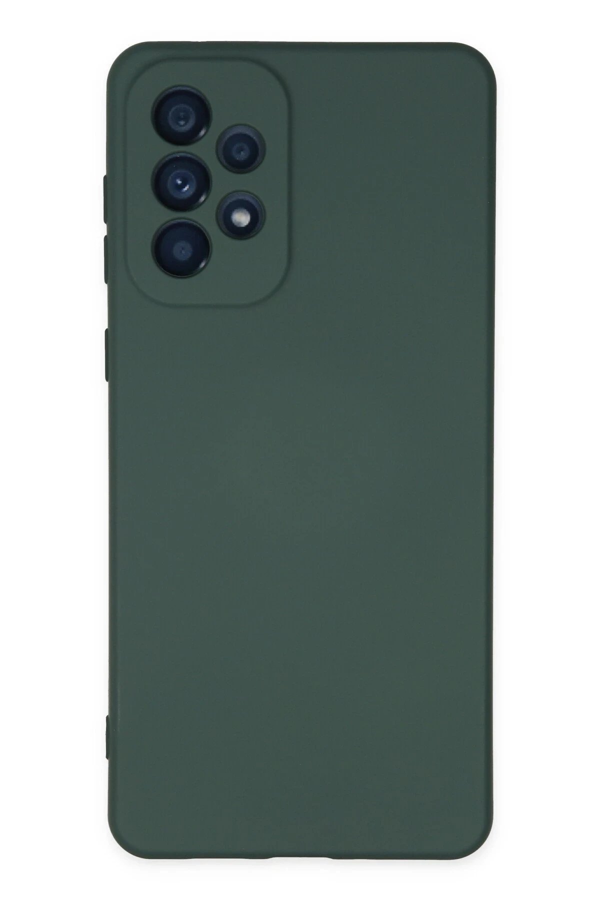 Samsung Galaxy A23 4G Kılıf Nano içi Kadife Silikon - Koyu Yeşil-(5796)