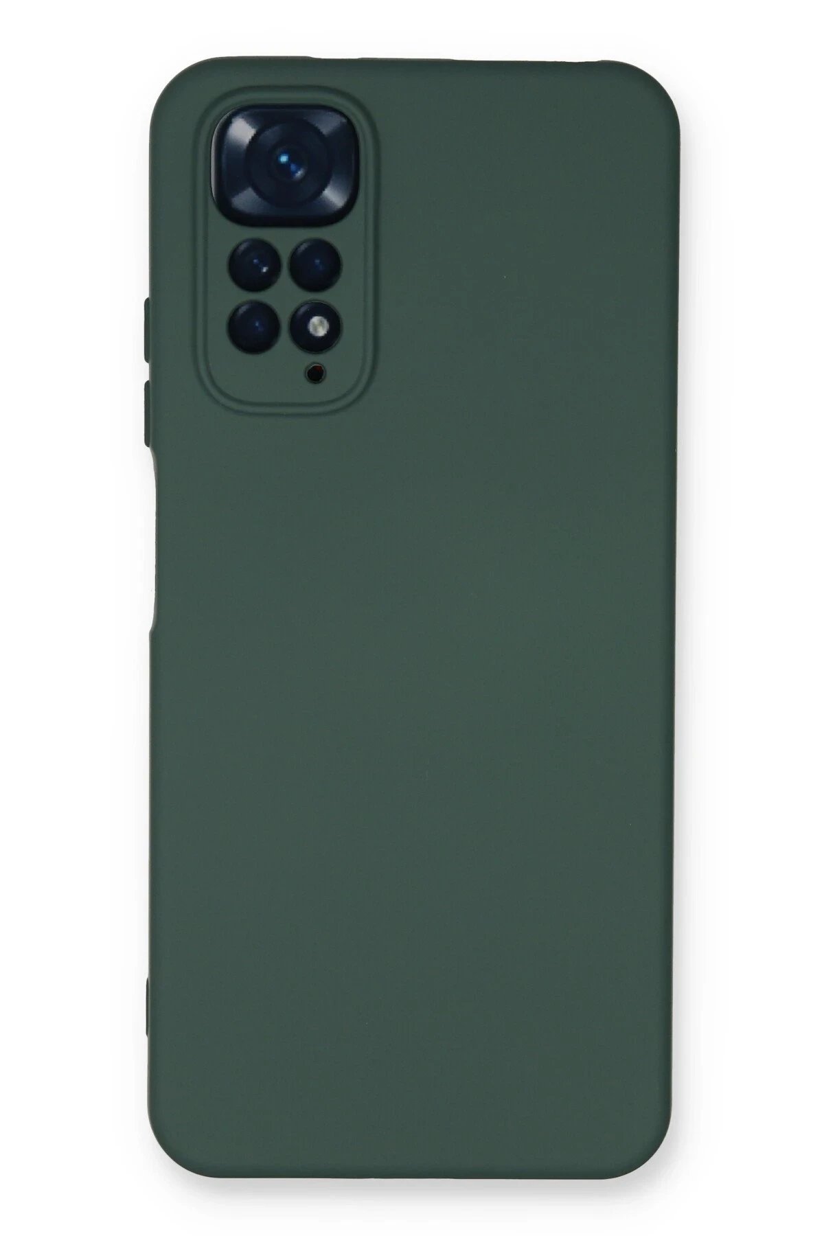 Xiaomi Redmi Note 11 Kılıf Nano içi Kadife Silikon - Koyu Yeşil-(5796)