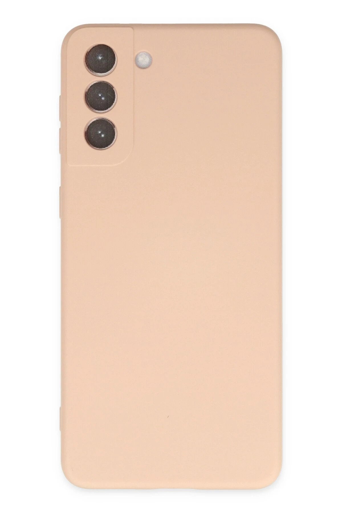 Samsung Galaxy S21 FE Kılıf Nano içi Kadife Silikon - Pudra-(5796)