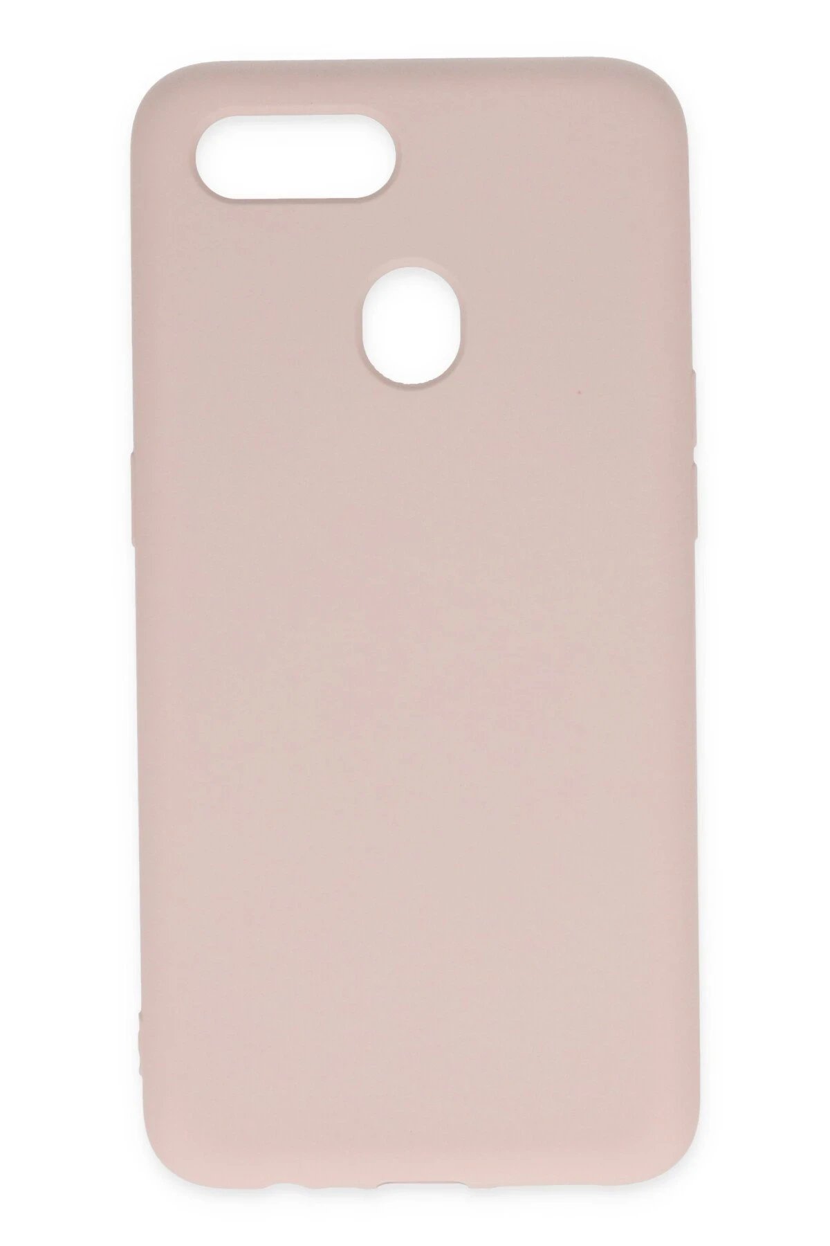 Oppo A12 Kılıf Nano içi Kadife Silikon - Pudra-(5796)