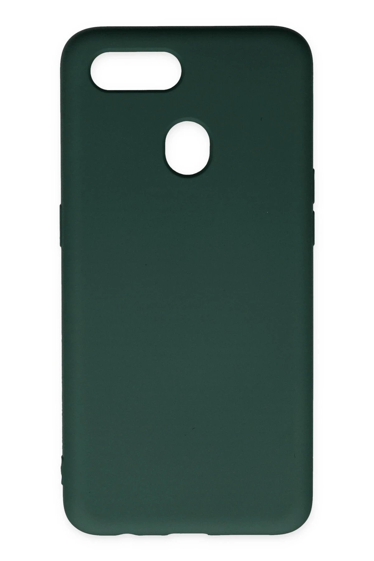 Oppo A12 Kılıf Nano içi Kadife Silikon - Koyu Yeşil-(5796)