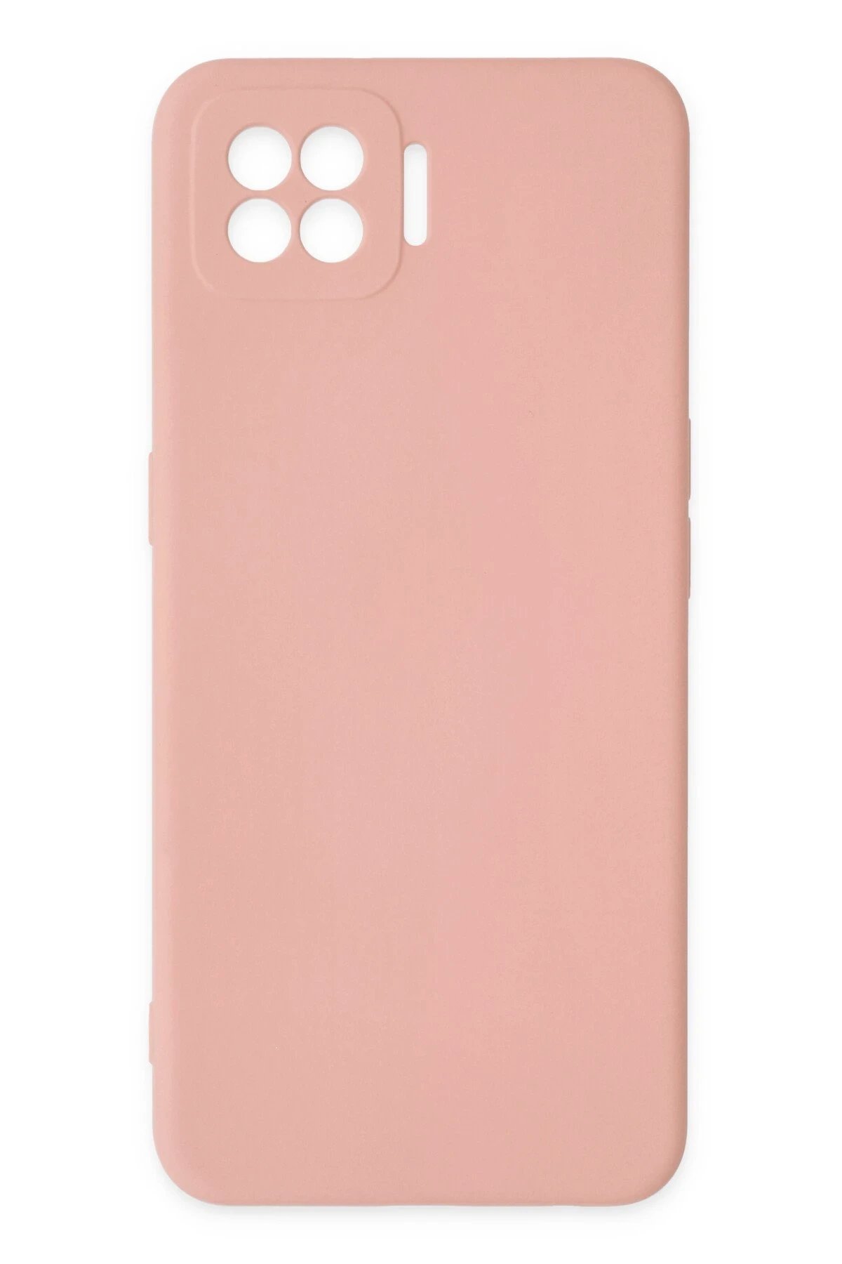 Oppo A73 Kılıf Nano içi Kadife Silikon - Pudra-(5796)
